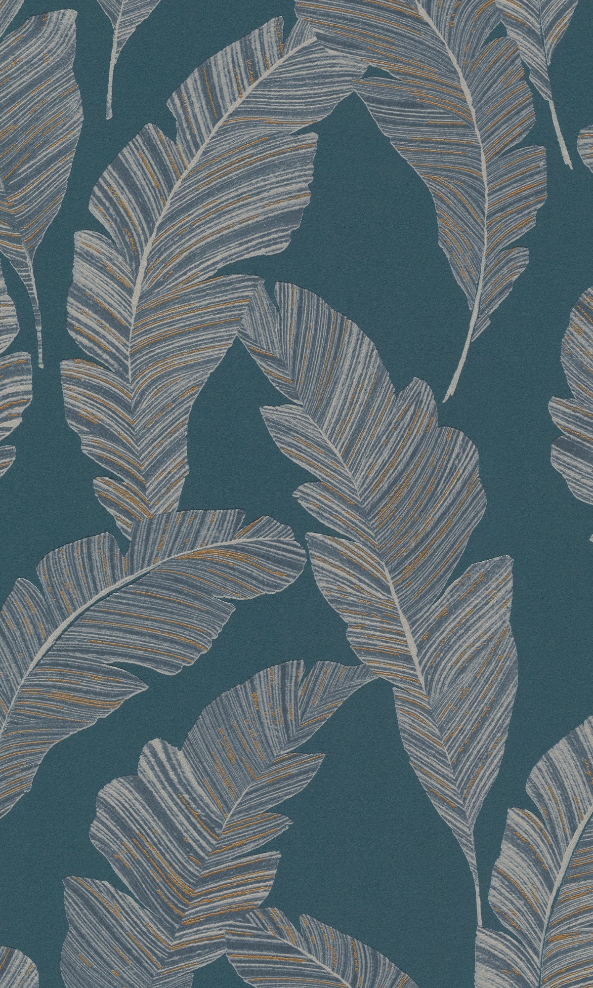 Blue Sketched Leaves Botanical Wallpaper R8023 - Nature-Inspired Peel & Stick Wallpaper for Living Room, Bedroom & Office Decor