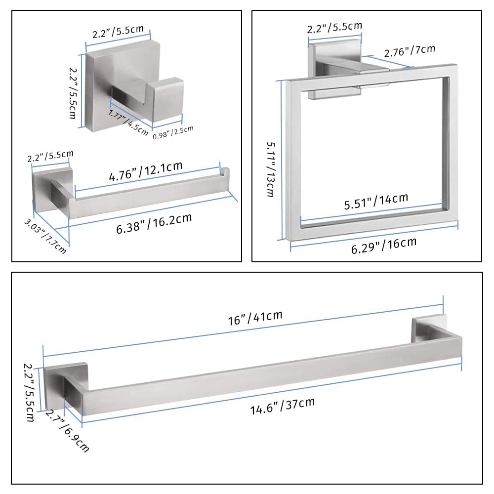 4-Piece Bathroom Hardware Set - 16