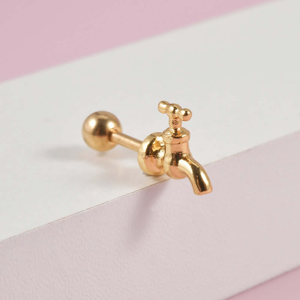 Cartilage Tragus Earrings for Women - Drop Water Faucet Design | DL1162 | Perfect for Piercing, Daily Wear & Unique Gifts