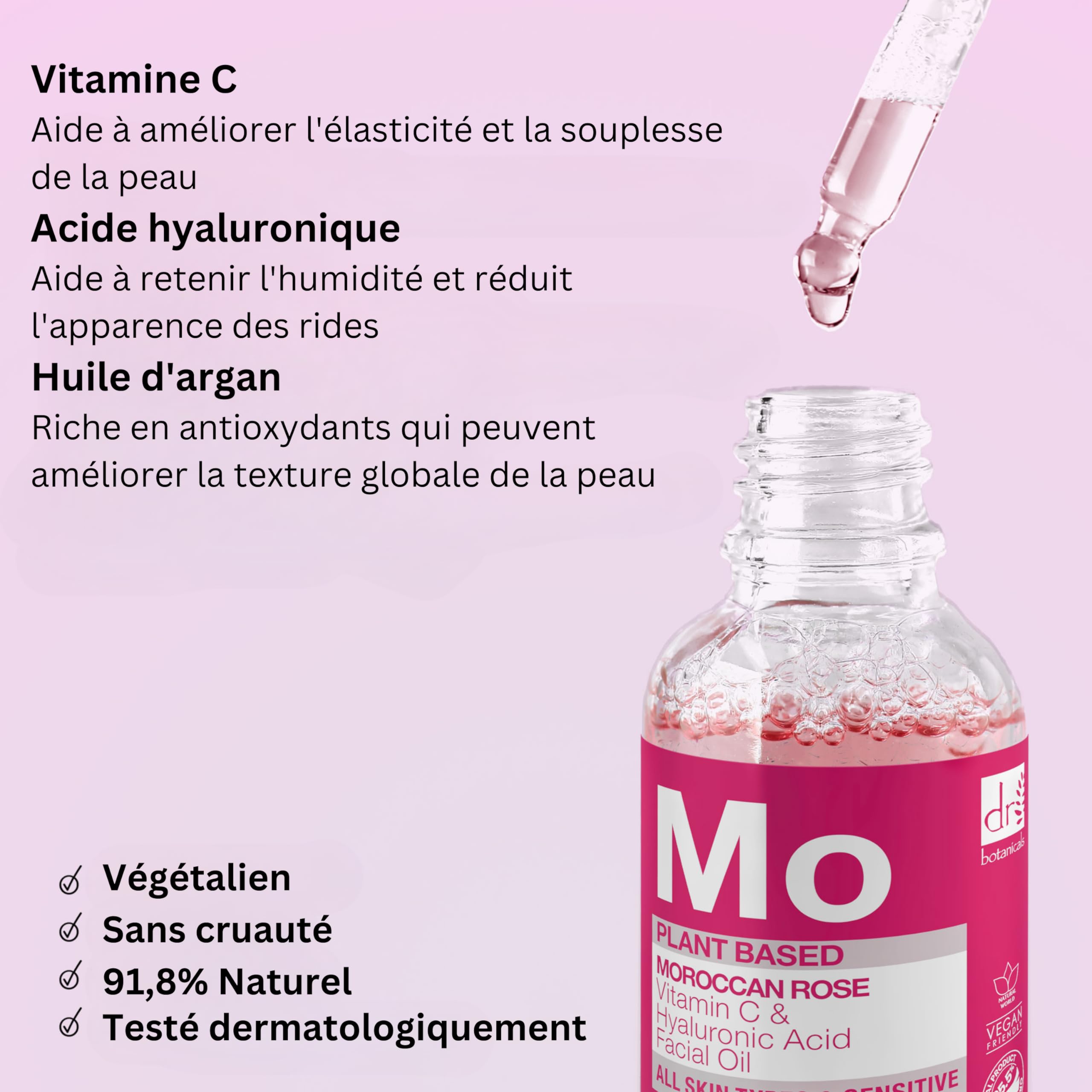 DR BOTANICALS Moroccan Rose Ultra Rich Face Oil - Hydrating & Nourishing Facial Treatment for Dry Skin, Anti-Aging & Glow Boost - Perfect for Night Routine & Daily Skincare Regimen