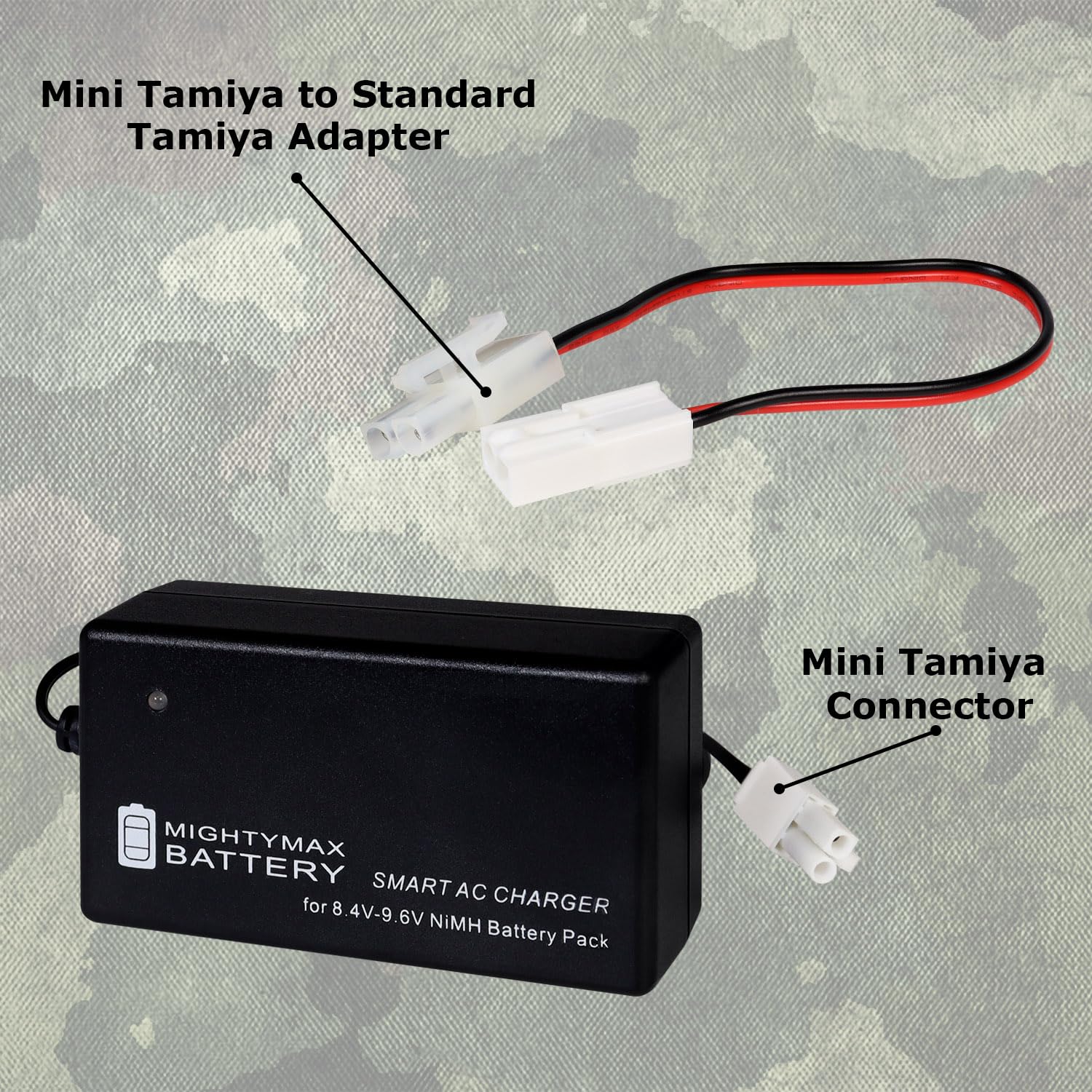 Mighty Max 9.6V 1600mAh NiMH Smart Battery Charger for Airsoft Guns - Fast Charging & Overcharge Protection - Perfect for Airsoft Battles, Training & Outdoor Games