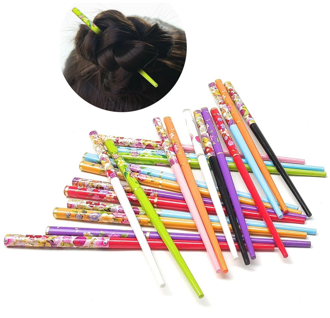 Stylish Flower Hairpins for Women - Pack of 12 | Hair Accessories for Parties & Weddings
