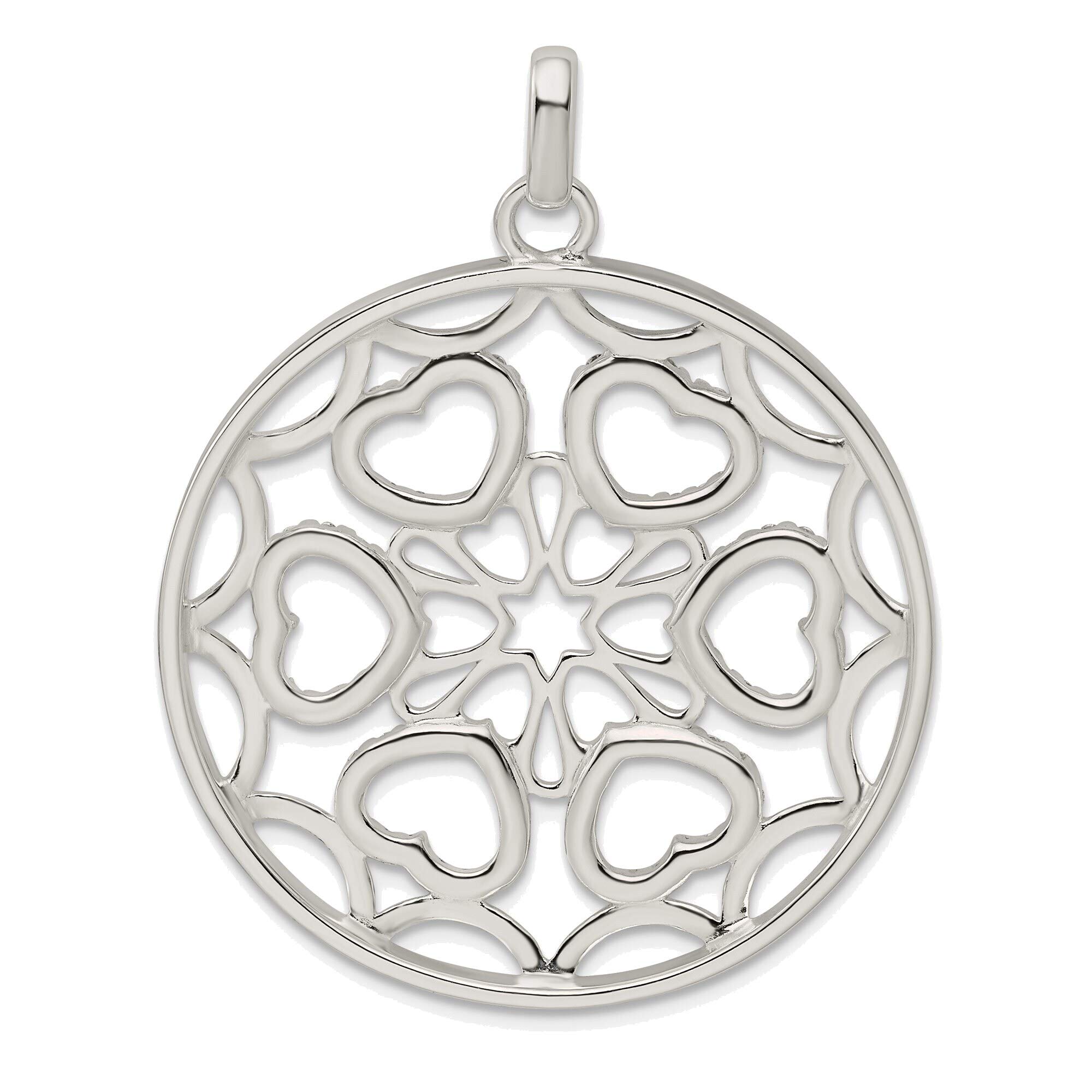 Sterling Silver CZ Heart Pendant - Elegant Jewelry for Gifts & Daily Wear