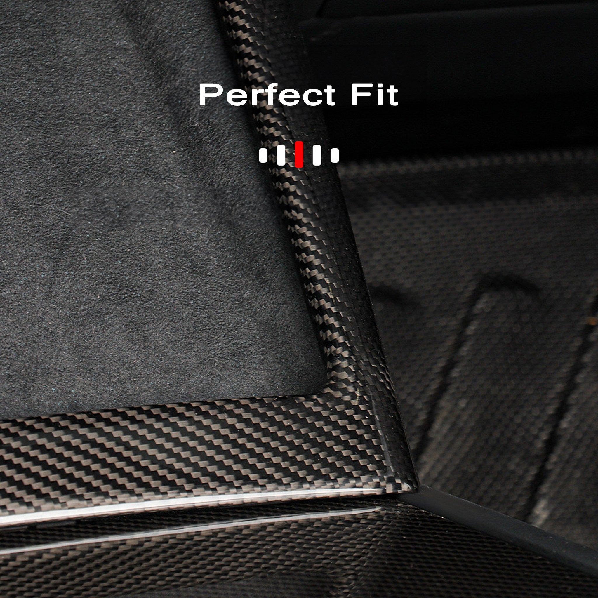 Premium Real Carbon Fiber Charging Pad Frame for Tesla Model Y 2025+ (Juniper) - Glossy & Matte Finish Interior Upgrade | Wireless Charging Accessory for Enhanced Car Aesthetics & Convenience