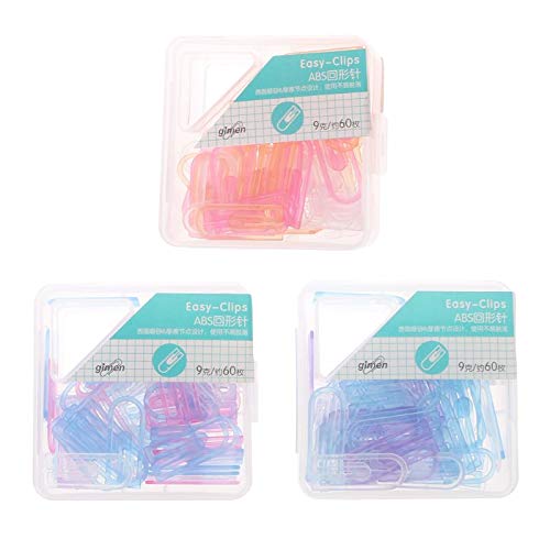 60pcs Colorful Mini Paper Clips - Kawaii Candy Colored Small Binder Clips for Office, School, Notebooks & DIY Crafts - Cute Clear Stationery Supplies for Organizing Documents