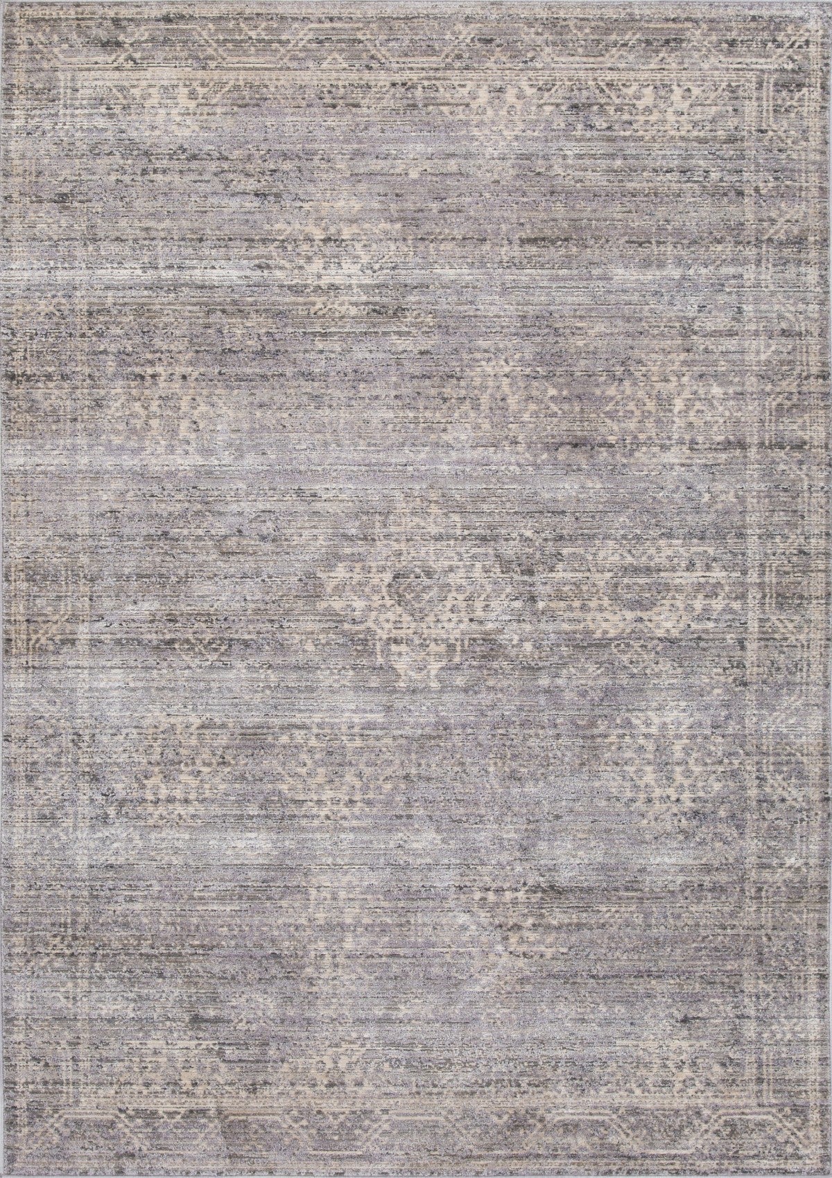 8x11 Area Rug - Soft Modern Grey Ivory Beige Non-Slip Living Room Rug - Perfect for Bedroom, Living Room & Home Decor
