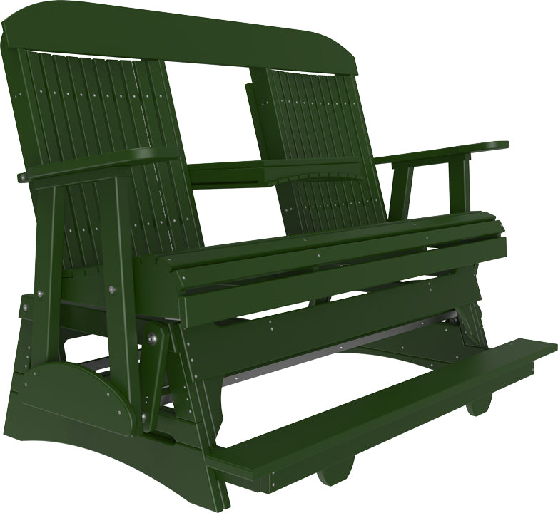 LuxCraft 5-Foot Classic Balcony Glider Chair - Outdoor Patio Swing for Relaxing, Porch Rocking Bench with Smooth Gliding Motion - Perfect for Backyard, Garden, Deck or Sunroom Lounging
