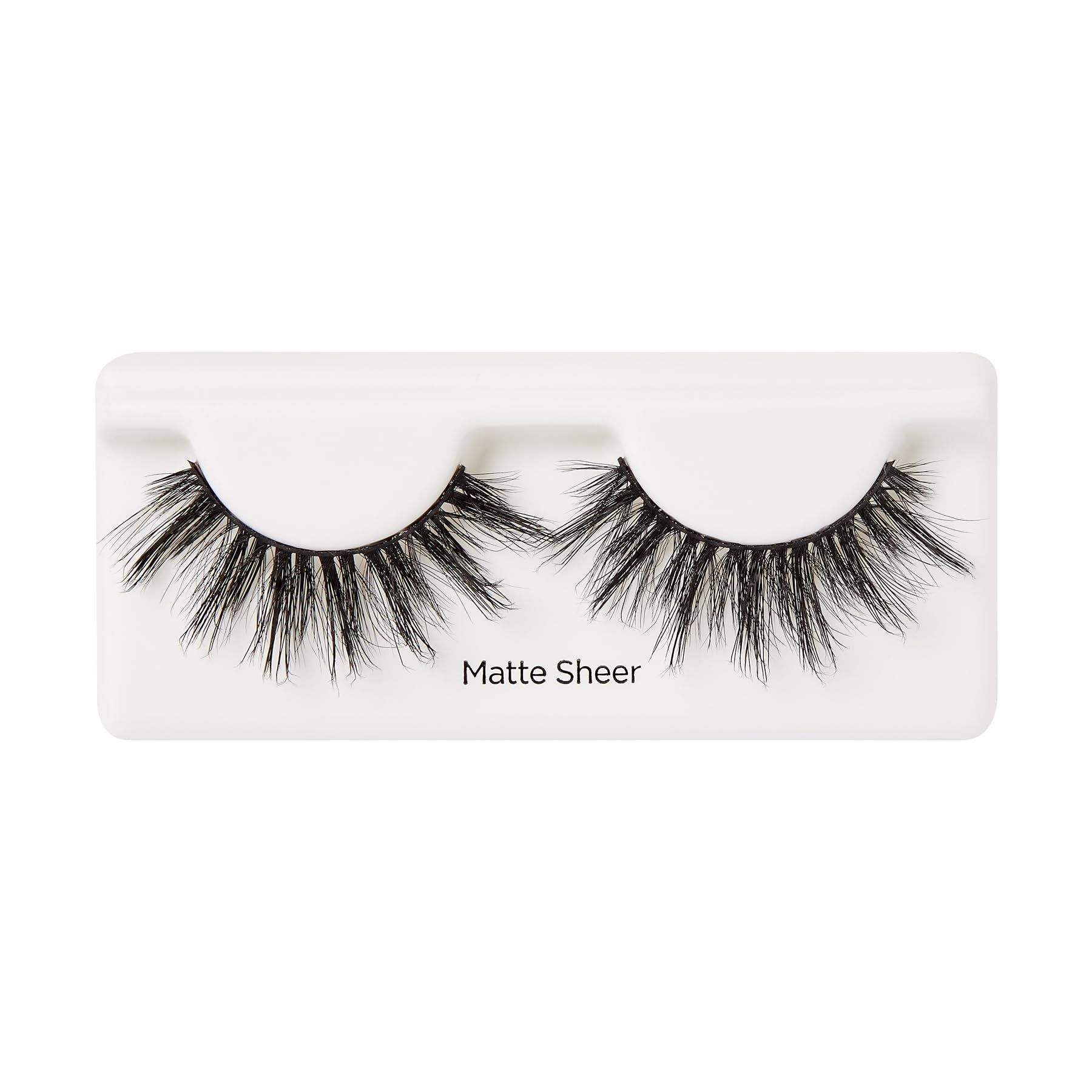 KISS Lash Couture False Eyelashes - Matte Black Faux Mink Lashes, 3D Volume & Soft Matte Finish, Style 'Matte Sheer' (1 Pair) | Natural Look for Daily Wear, Parties & Special Occasions