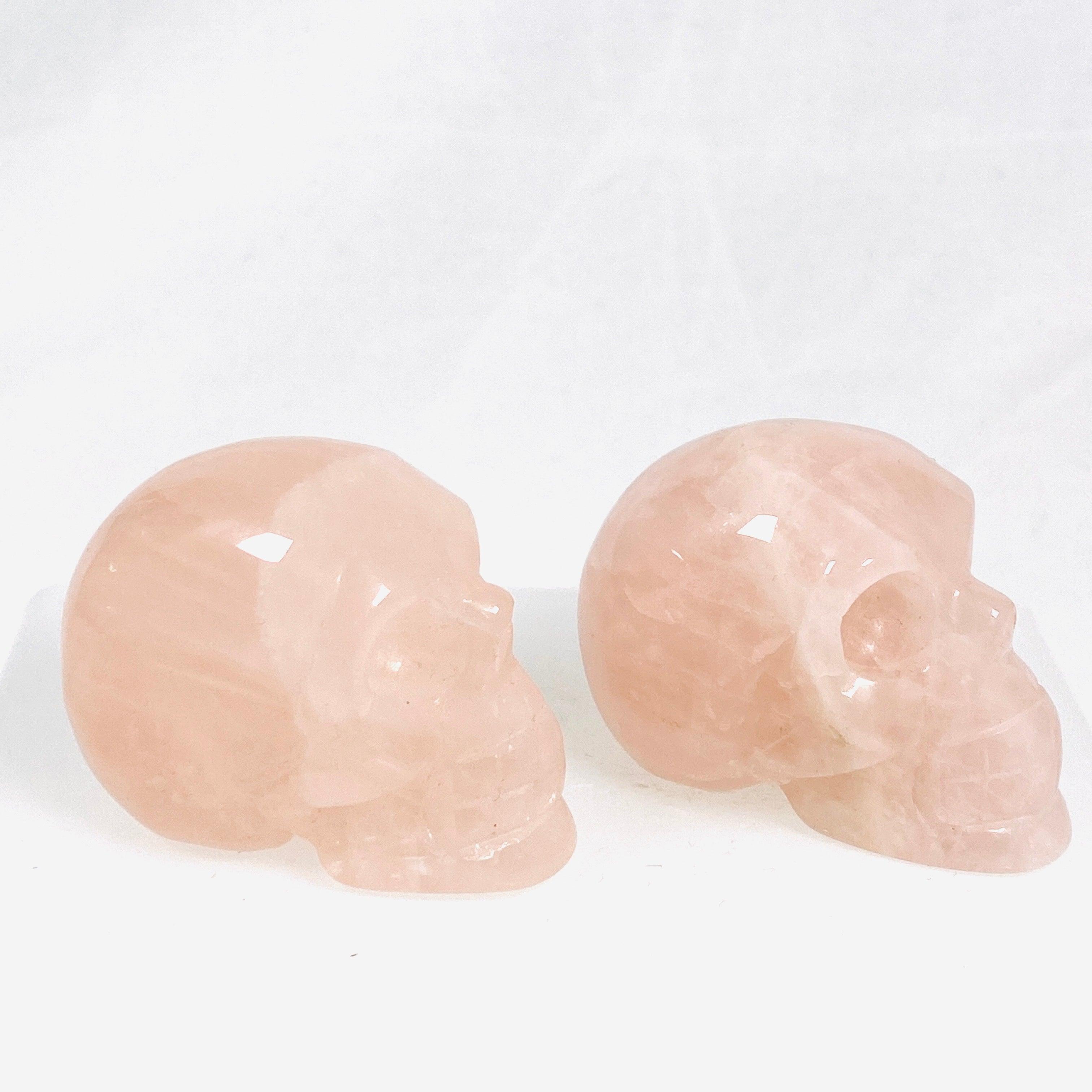 Rose Quartz Skull RQSK 01 - Natural Healing Crystal for Meditation, Stress Relief & Home Decor - Perfect for Yoga, Reiki & Spiritual Gifts