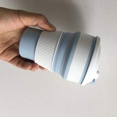 Collapsible Silicone Travel Mug - BPA Free Foldable Water Bottle for Coffee, Tea & Hot Drinks - Perfect for Office, Camping, Hiking, Picnics & Outdoor Activities