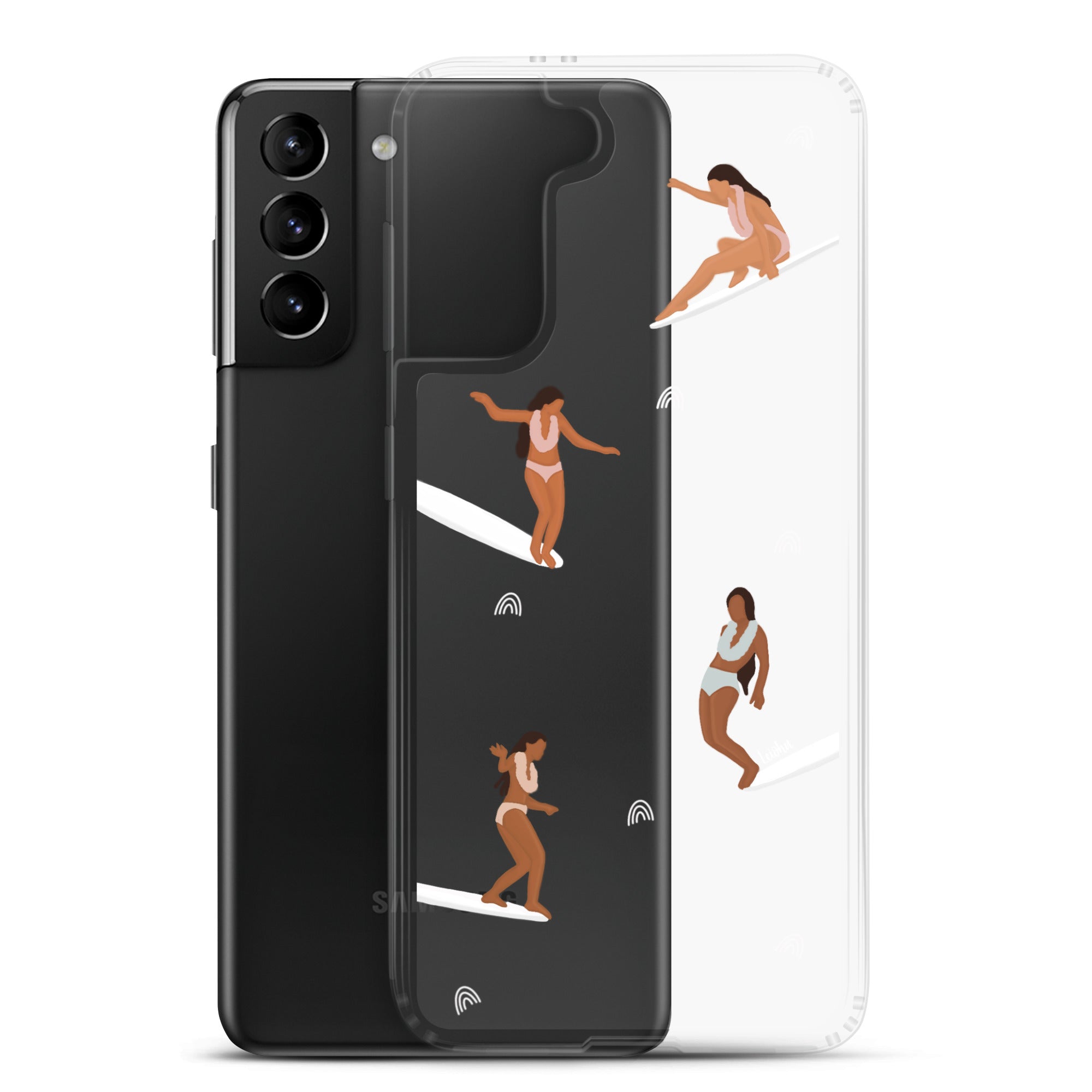 He'e Nalu Clear Protective Case for Samsung Galaxy - Slim Scratch-Resistant Cover for Everyday Use, Travel & Outdoor Activities