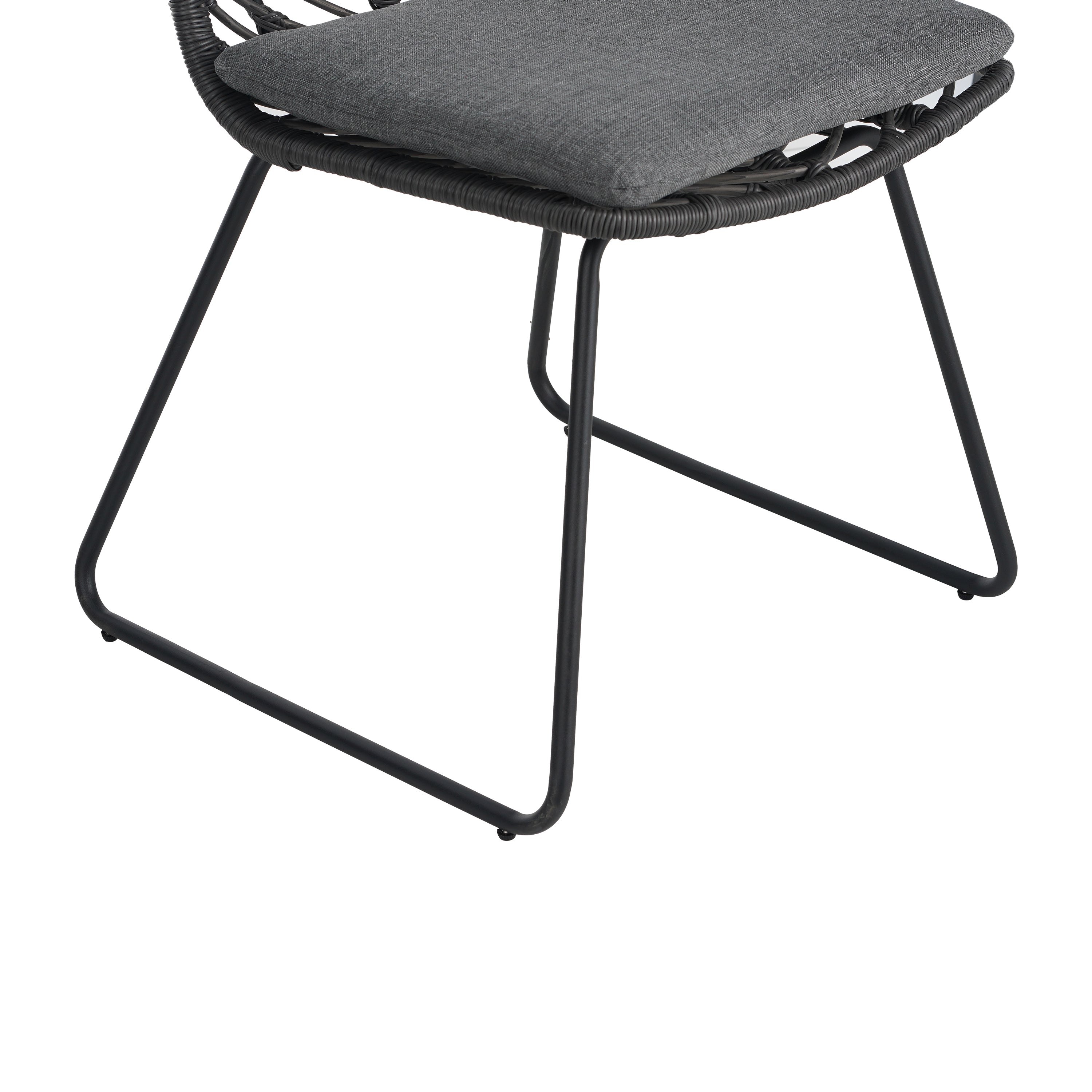DEJA CHAIR Set of 2 with Cushions - Modern Gray Accent Chairs for Living Room, Bedroom, or Office - Comfortable Lounge Seating for Home Decor