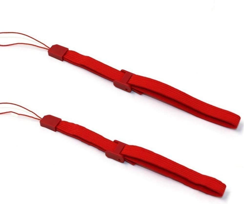 2 Pack Red Silicone Skin Cover Case with Wrist Strap for Nintendo Wii Remote Controller - Protective Grip for Gaming, Party Play & Family Entertainment
