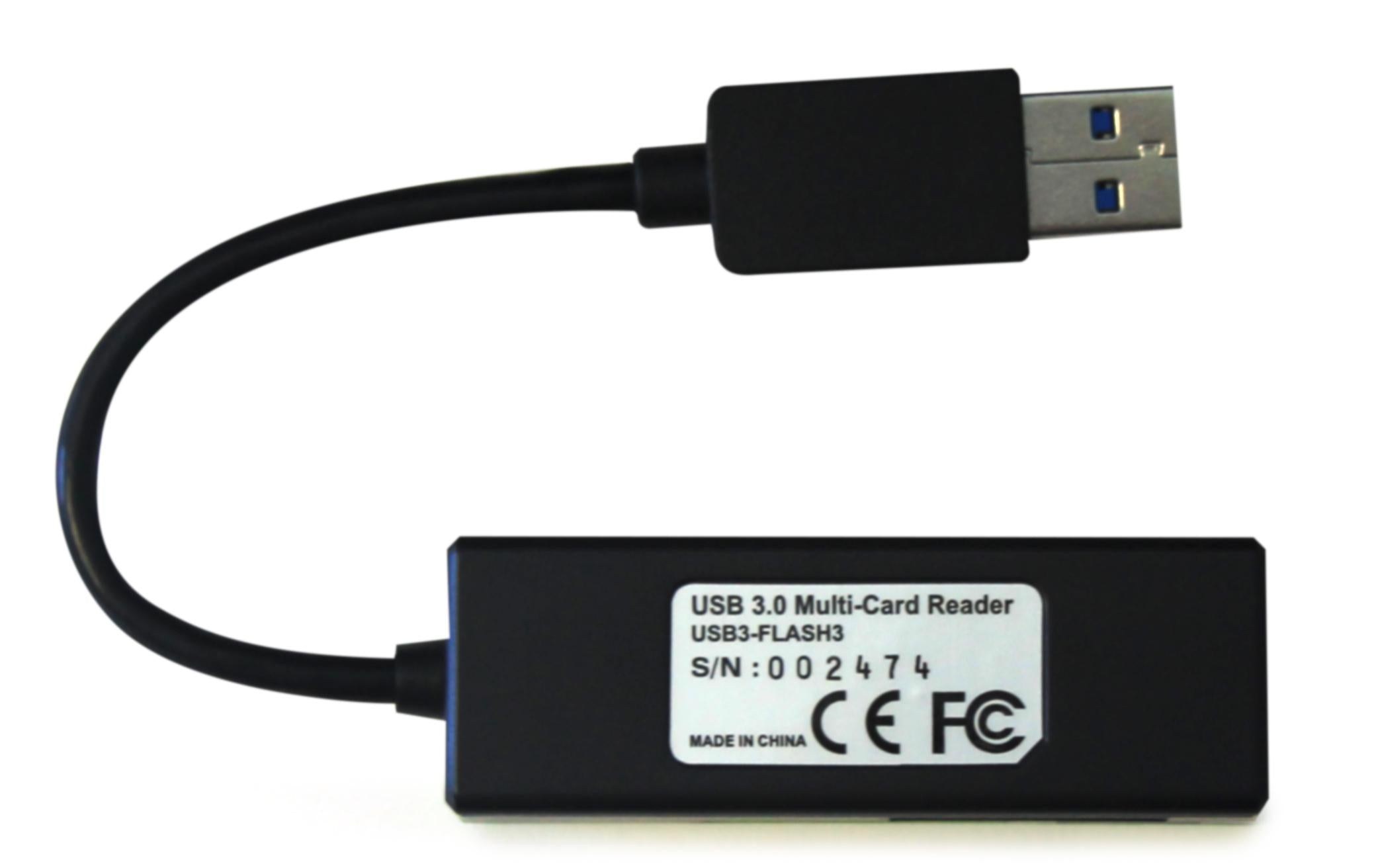 Plugable USB 3.0 High-Speed Memory Card Reader for SD, Micro SD, CF Cards - Fast Data Transfer for Photography, Video Editing & File Backup