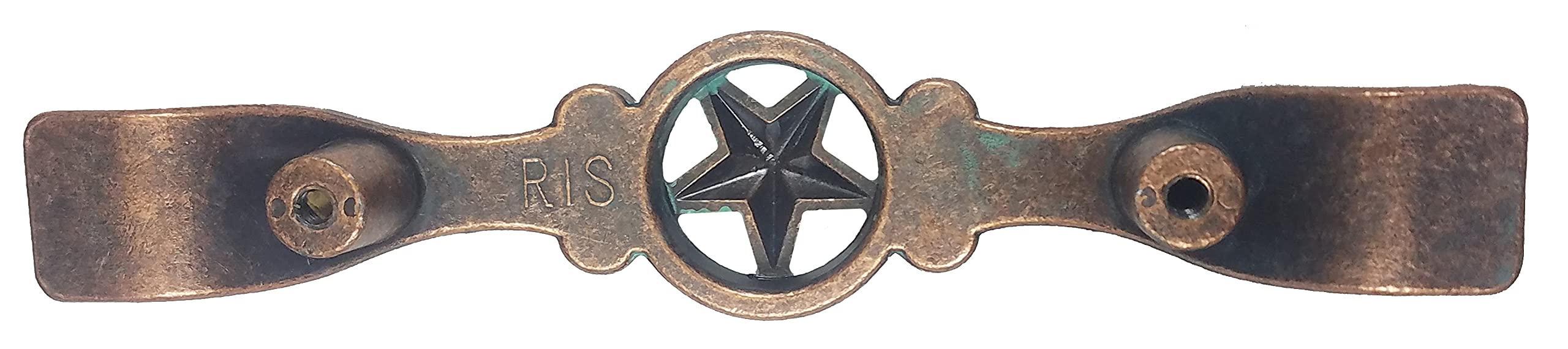 24-Piece Barbwire and Star Cabinet Handles in Oil-Rubbed Brass - Perfect for Vintage Dressers, Kitchen Cabinets & Furniture Restoration