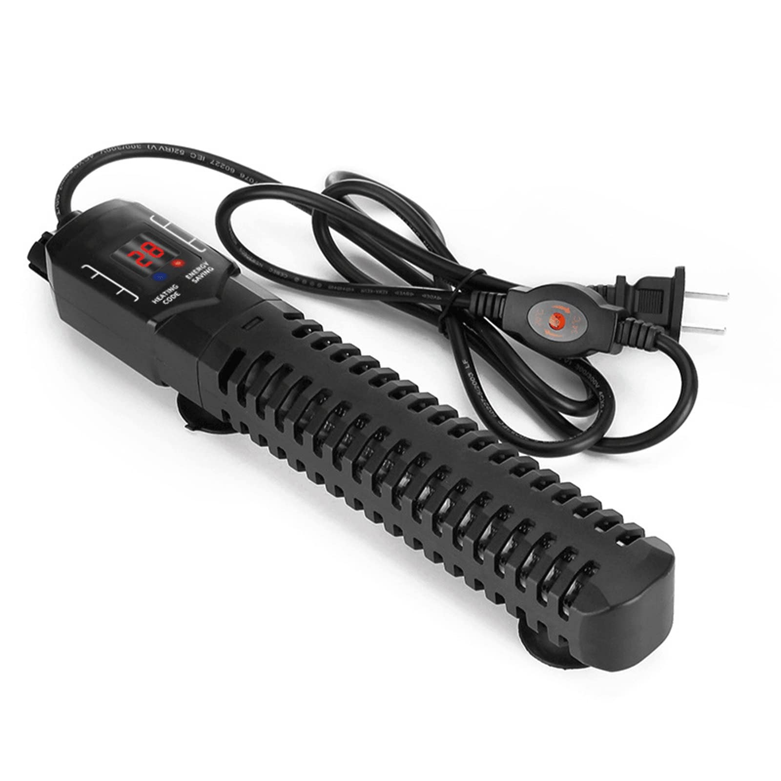 Explosion-Proof Submersible Aquarium Heater with Adjustable Thermostat - Shatterproof Fish Tank Heater for Saltwater & Freshwater Tanks (Ideal for Tropical Fish, Marine Life & Aquatic Plants)