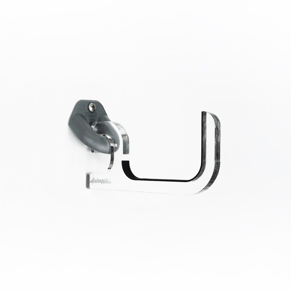 Shepps/Gnarwall Acrylic Horizontal Surfboard Hanger - Wall Mounted Board Rack & Hook for Surf, Skate, Snowboard Storage - Perfect for Garage, Bedroom, or Beach House Organization