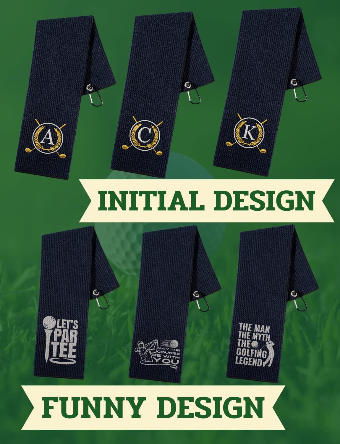 Personalized Monogrammed Golf Towel - 16