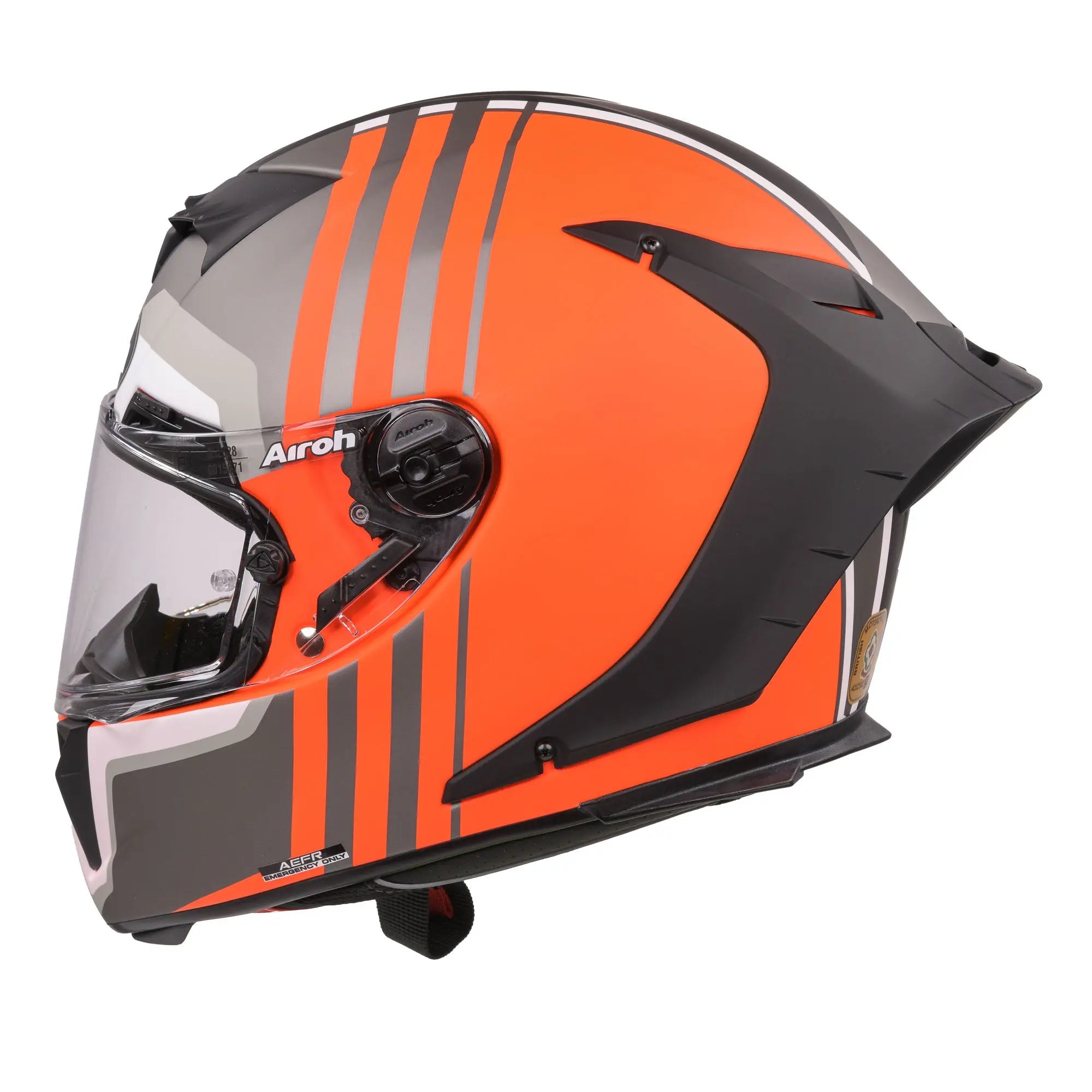 Airoh GP 550 S Matt Skyline Orange Motorcycle Helmet - Lightweight DOT Certified Full Face Helmet for Street Bike & Racing - Perfect for Urban Commuting & Track Days