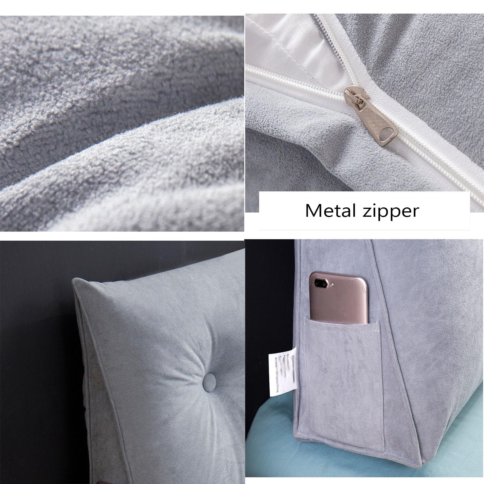 TFDRSEXVD Soft Upholstered Double Large Bedside Cushion - Washable Backrest Pillow for Sofa, Bed & Reading Nook - Comfortable Support for Relaxing, Watching TV or Reading