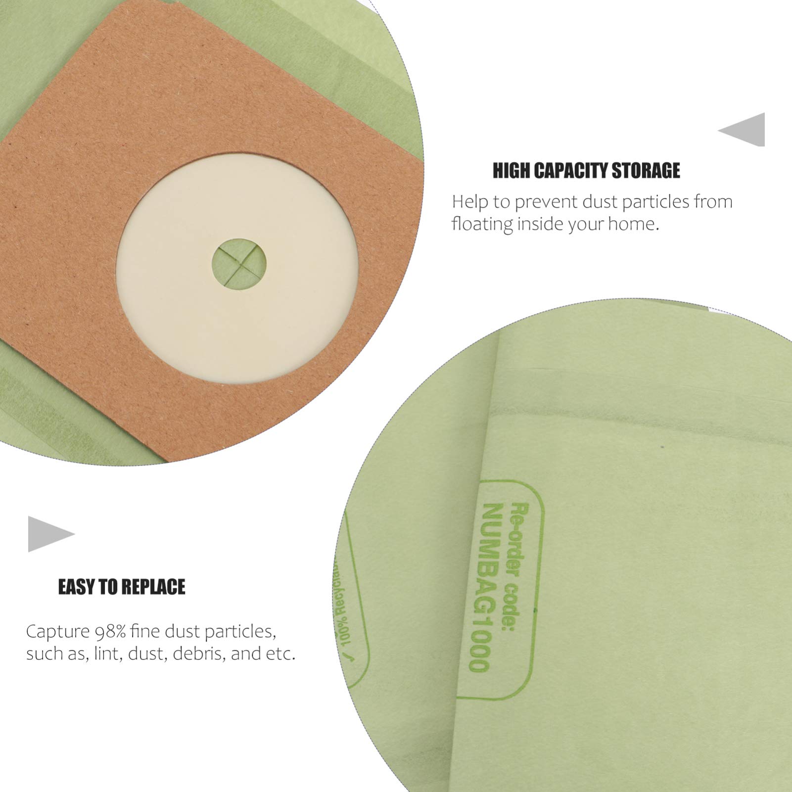 Cabilock 5-Pack Vacuum Cleaner Bags - Replacement Filtration Bags for Home Cleaning
