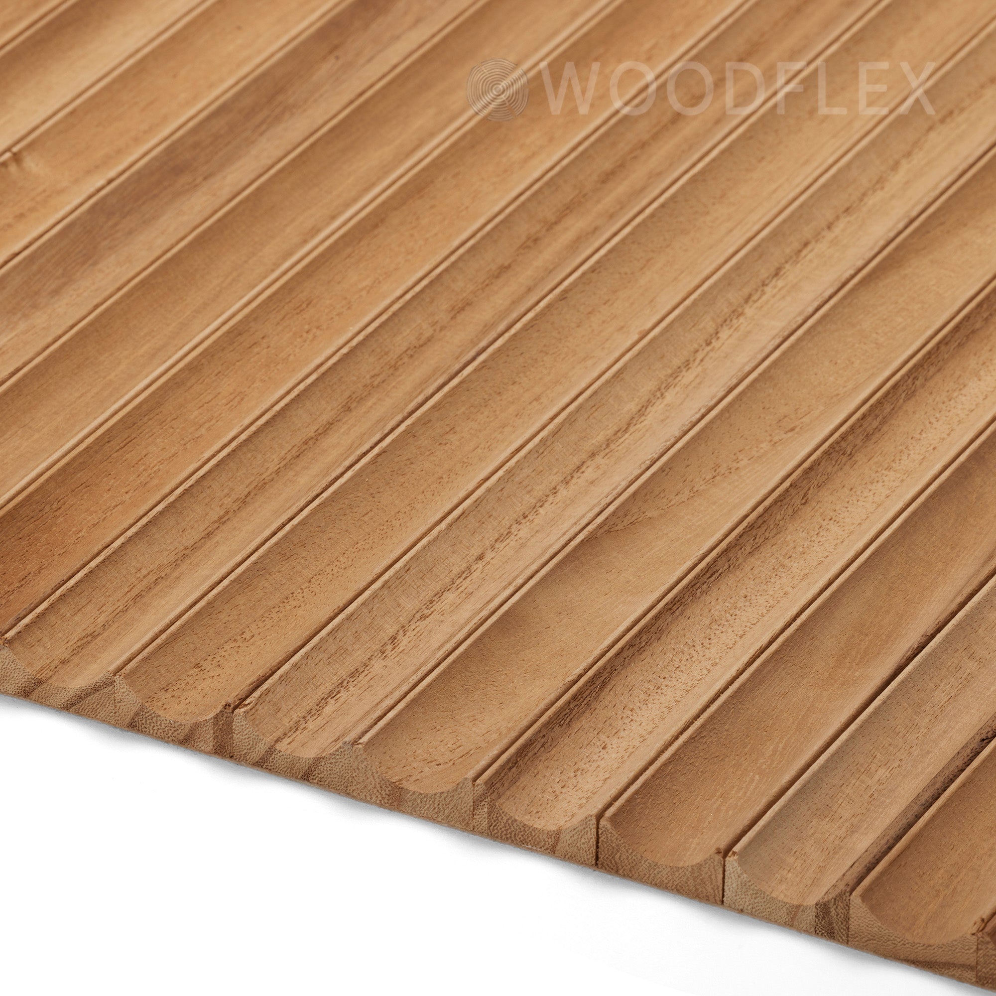 WOODFLEX Flexible Solid Paulownia Wood Slat Wall Panel - 2700mm x 600mm Wave Design - Perfect for Modern Home & Office Decoration, Accent Walls, and Interior Design Projects