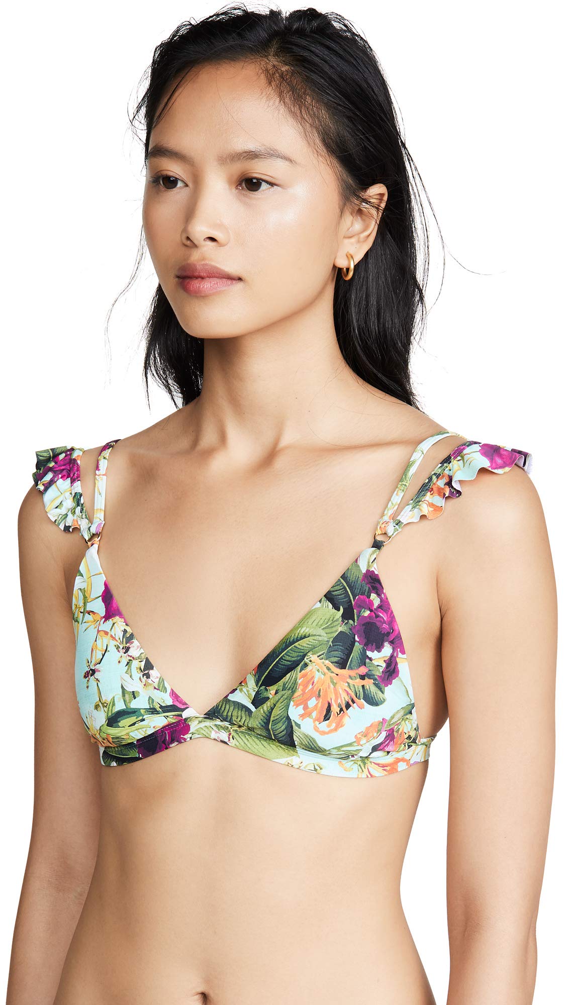 PQ Swim Women's Flora Multi Classic Bikini Top - Stylish Swimwear for Beach & Pool - Perfect for Summer Vacations, Swimming, and Sunbathing