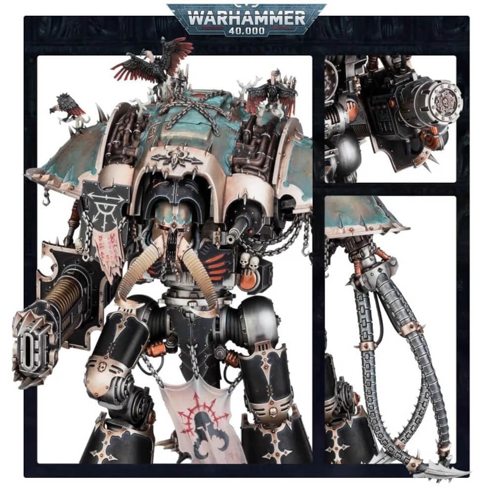Games Workshop Warhammer 40,000 Chaos Knights Knight Abominant Miniature - Tabletop Wargaming Model for Collectors & Strategy Battles