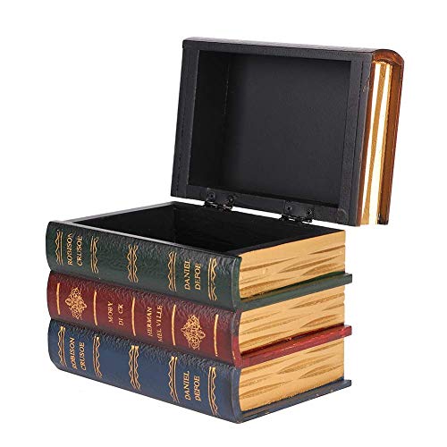 Vintage Book-Shaped Jewelry Storage Box - Large Size, Decorative Cosmetic Organizer for Jewelry, Rings, Earrings & Crafts - Perfect for Home Decor, Gift Giving & DIY Craft Storage