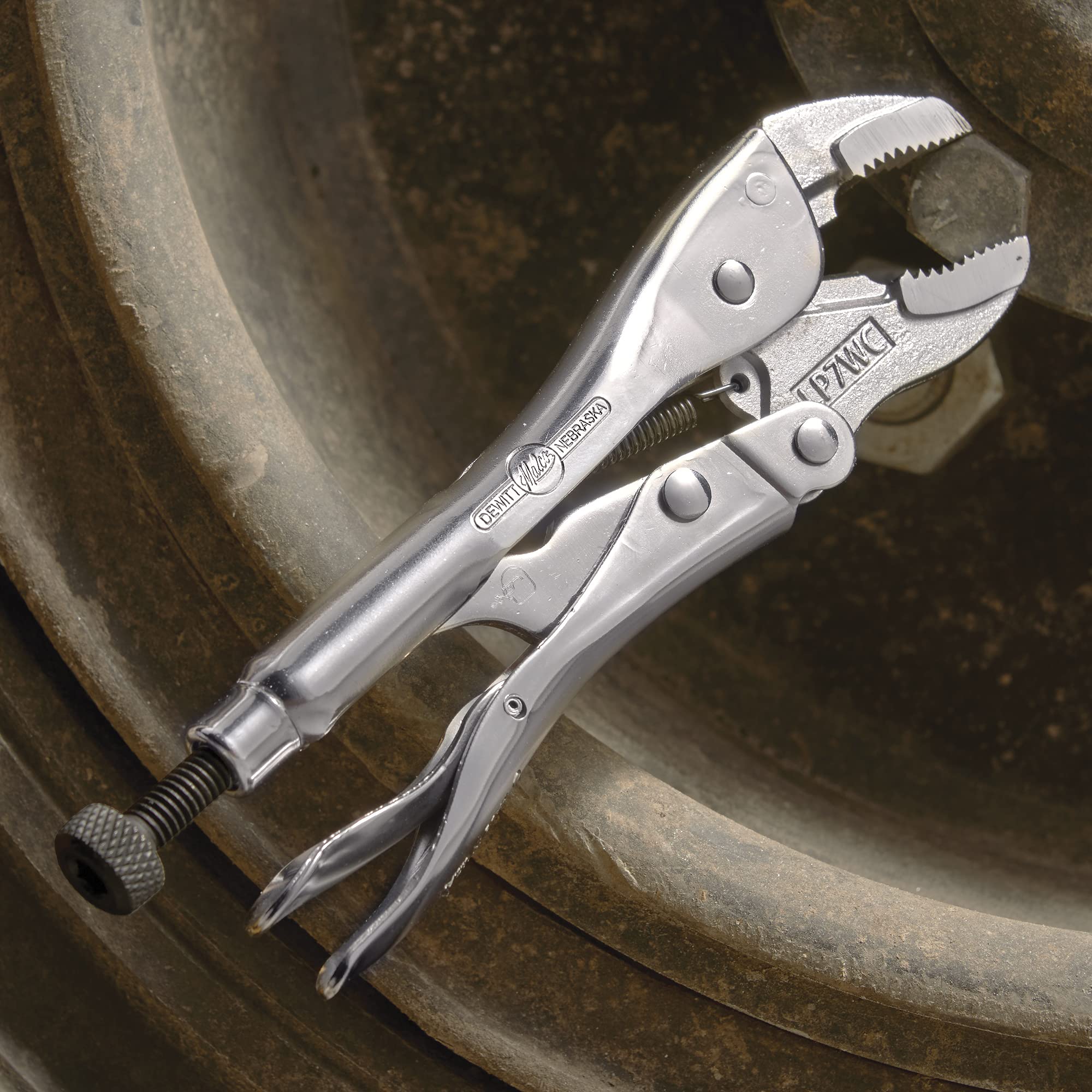 Malco Eagle Grip LP7WC 7-Inch Curved Jaw Locking Pliers with Wire Cutter | KNIPEX 2611200 8-Inch Long Nose Pliers with Cutter - Professional Tool Set for Electrical Work, DIY Projects & Automotive Repairs