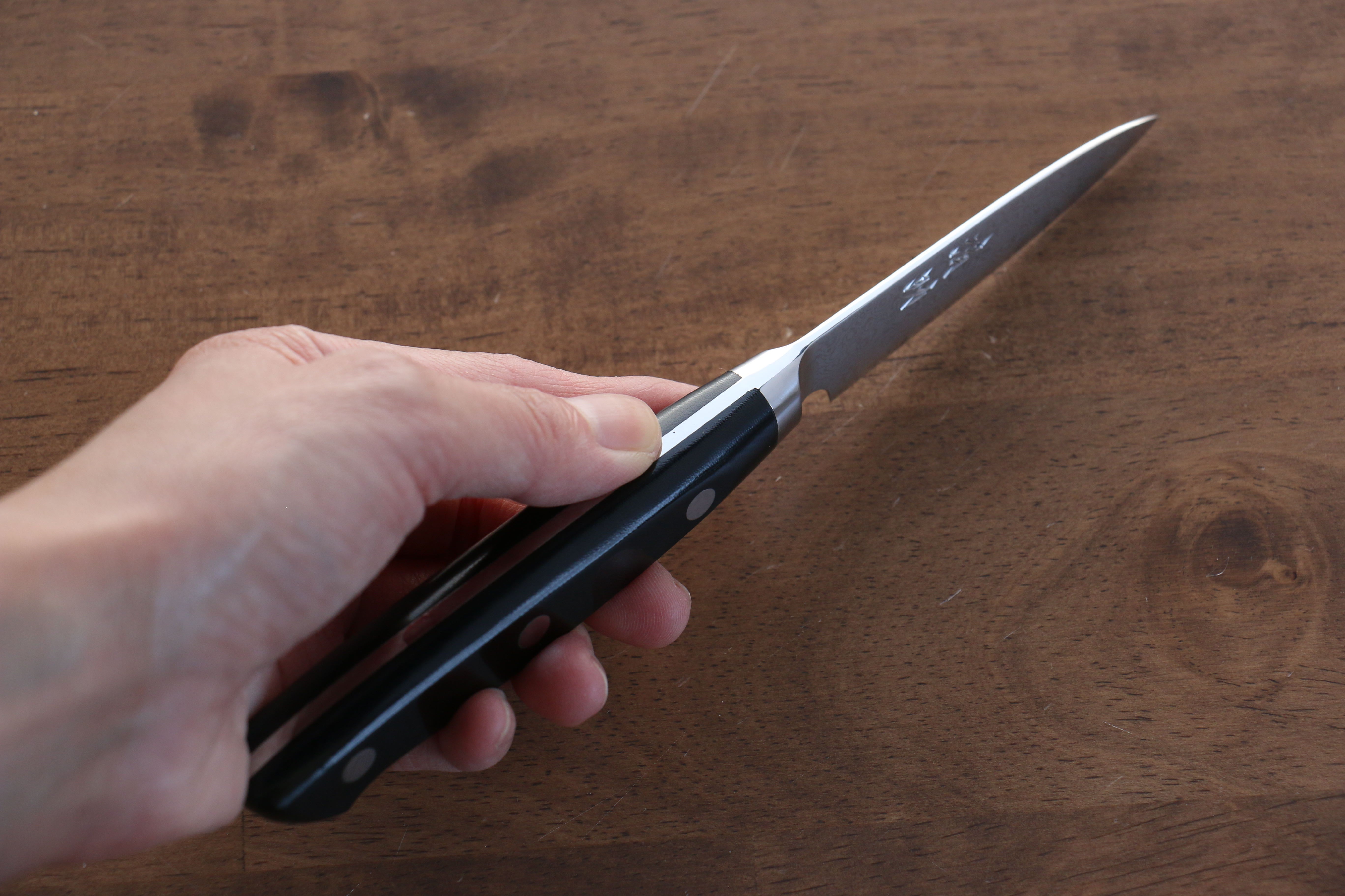 Premium Seisuke VG10 33-Layer Damascus Steel Paring Knife - 75mm Blade with Durable Micarta Handle - Perfect for Peeling, Slicing & Precision Kitchen Tasks