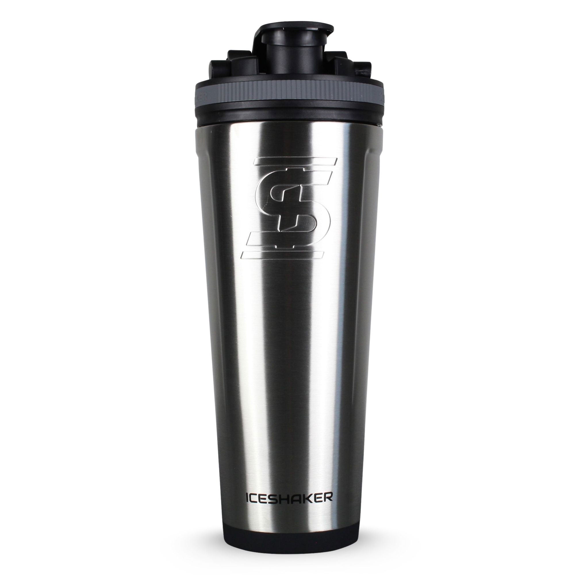 Premium Stainless Steel Ice Shaker Bottle - Leakproof Protein Shaker for Gym, Workouts & Travel - BPA-Free Fitness Water Bottle with Mixing Ball - Ideal for Protein Powder, Pre-Workout & Smoothies