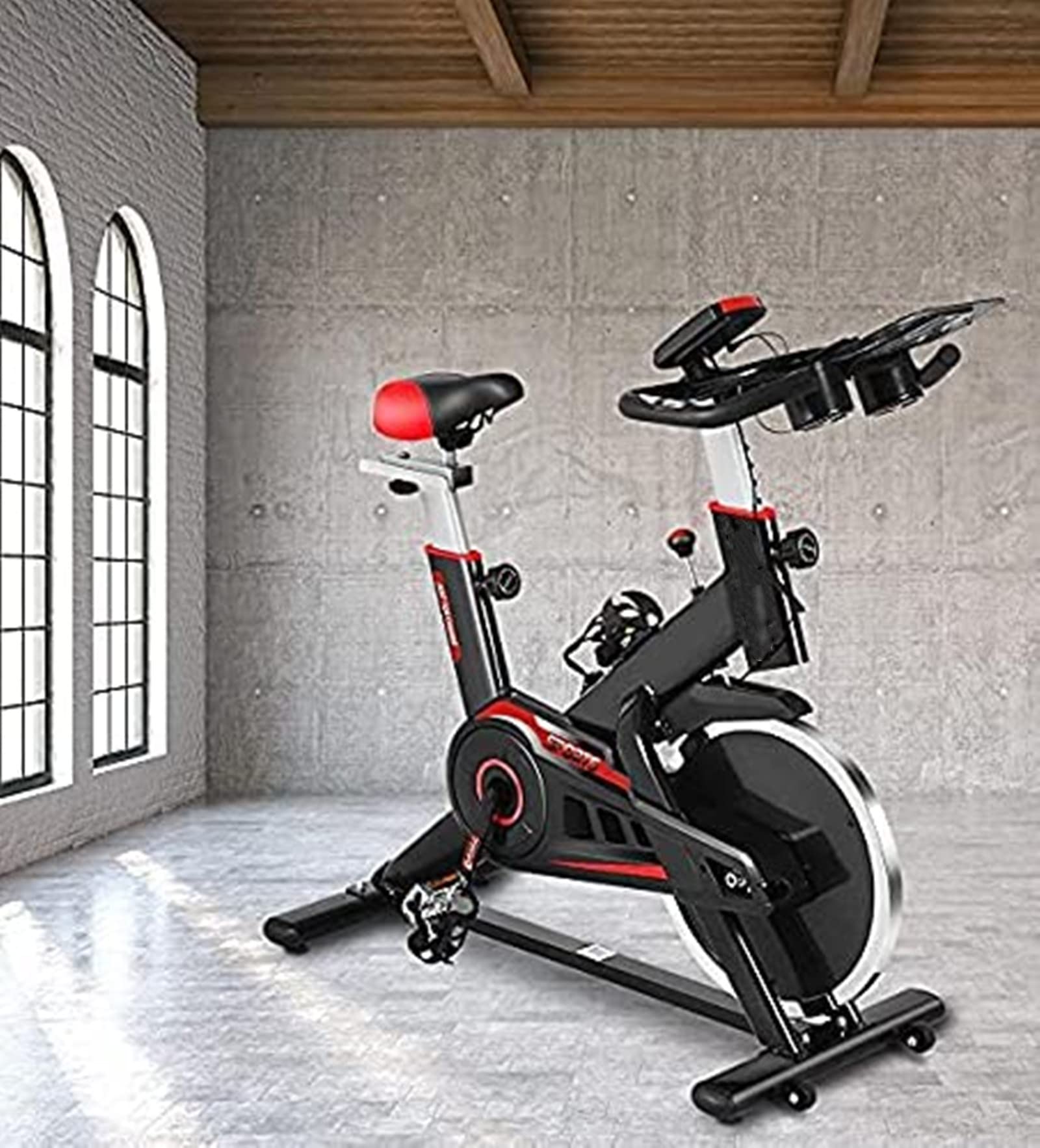 Keseno Indoor Cycling Bike for Home Workout - Stationary Exercise Bike with LCD Monitor & Adjustable Resistance - Perfect for Cardio, Weight Loss & Fitness Training at Home