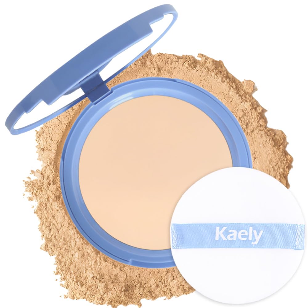 Kaely Oil Control Face Pressed Powder - Matte Compact Powder for Long Lasting Makeup | Waterproof & Lightweight Finishing Powder | Vegan & Cruelty-Free | Shade 02 Natural Beige | Perfect for Oily Skin & Everyday Wear