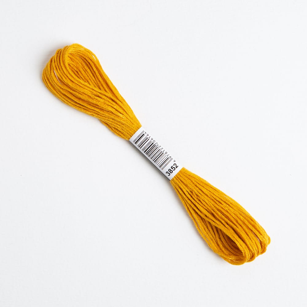 Mustard Yellow Embroidery Thread Floss 3852 - Premium Quality for Hand Embroidery, Cross Stitch & Sewing Projects - Perfect for DIY Crafts, Quilting & Fabric Art