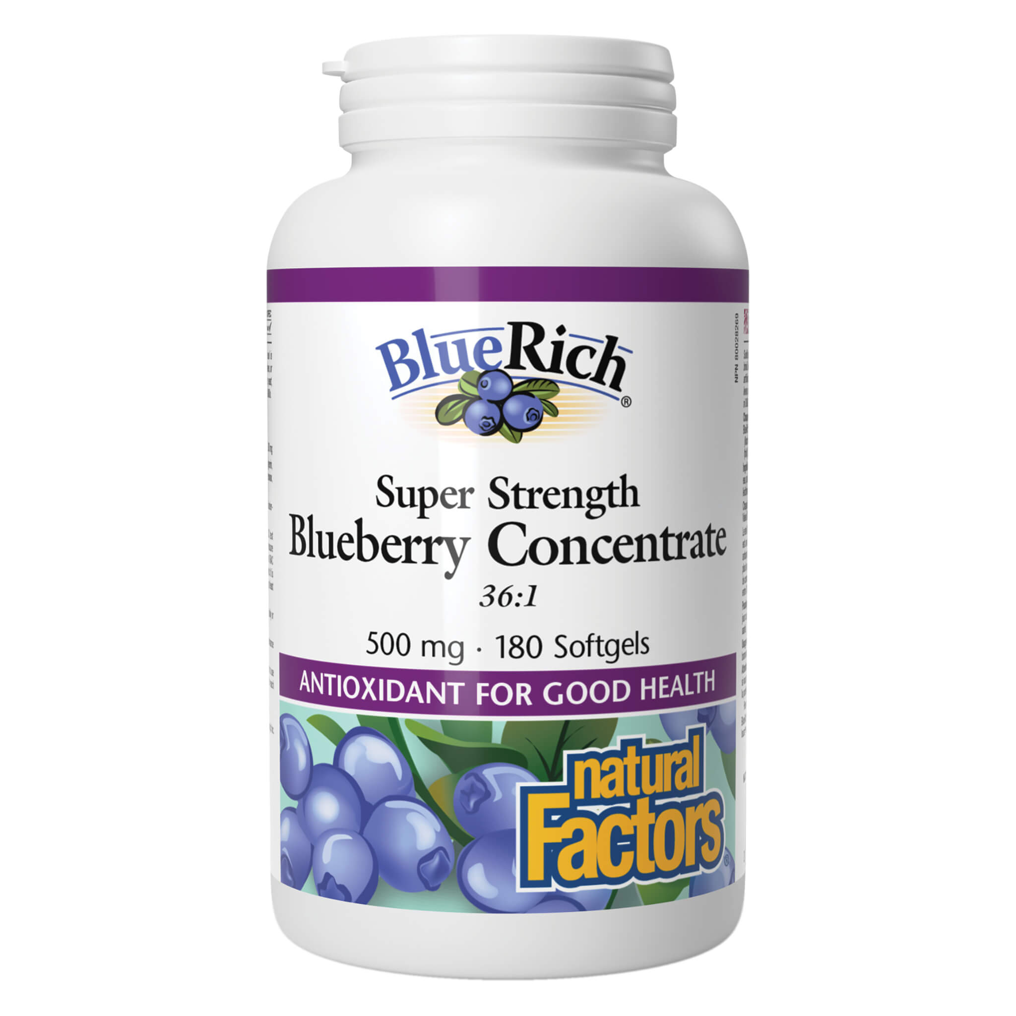 BlueRich Super Strength Blueberry Concentrate 500mg - Premium Antioxidant Supplement for Immune Support & Heart Health - Perfect for Smoothies, Yogurt & Daily Wellness Routine