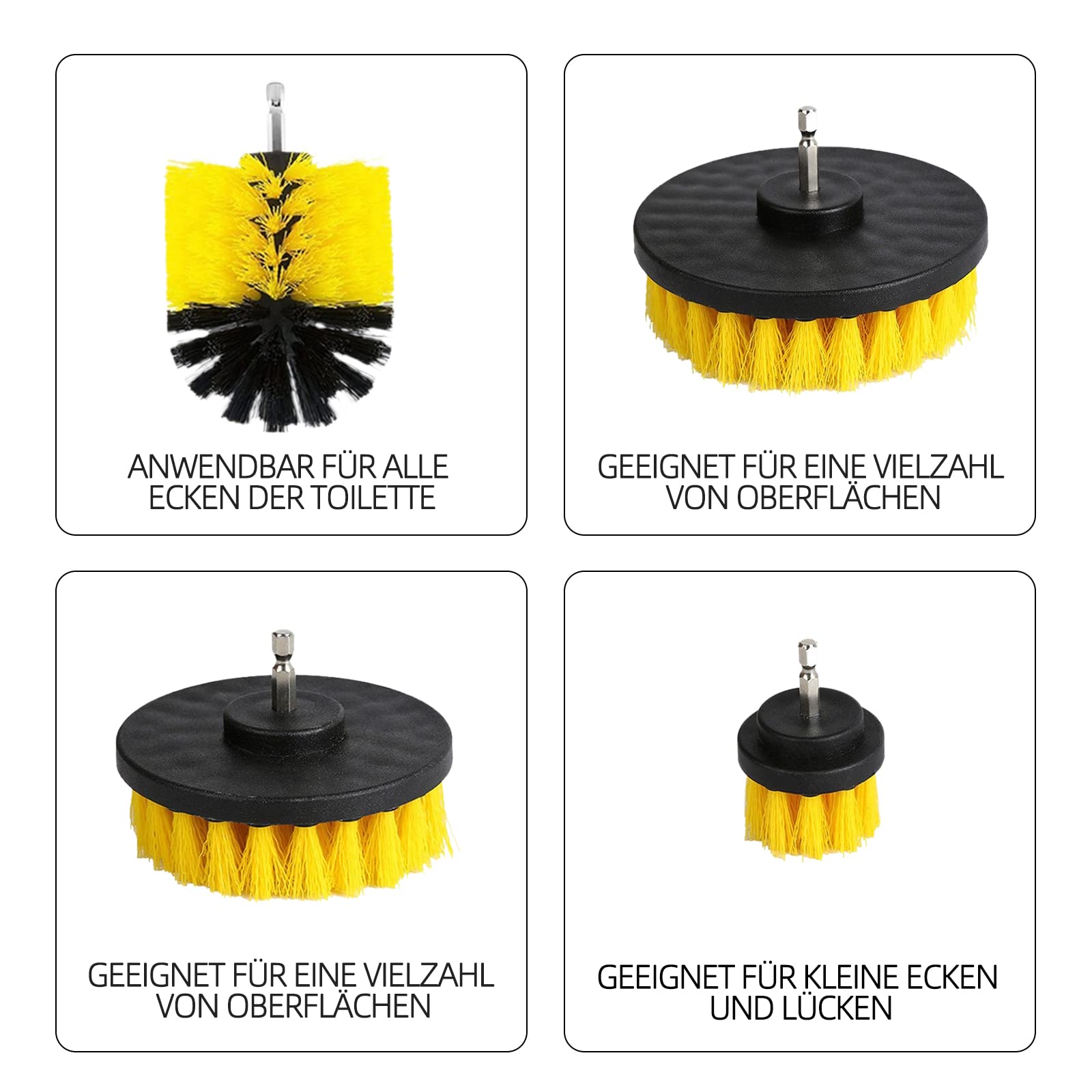 4-Piece Drill Brush Attachment Set - 2