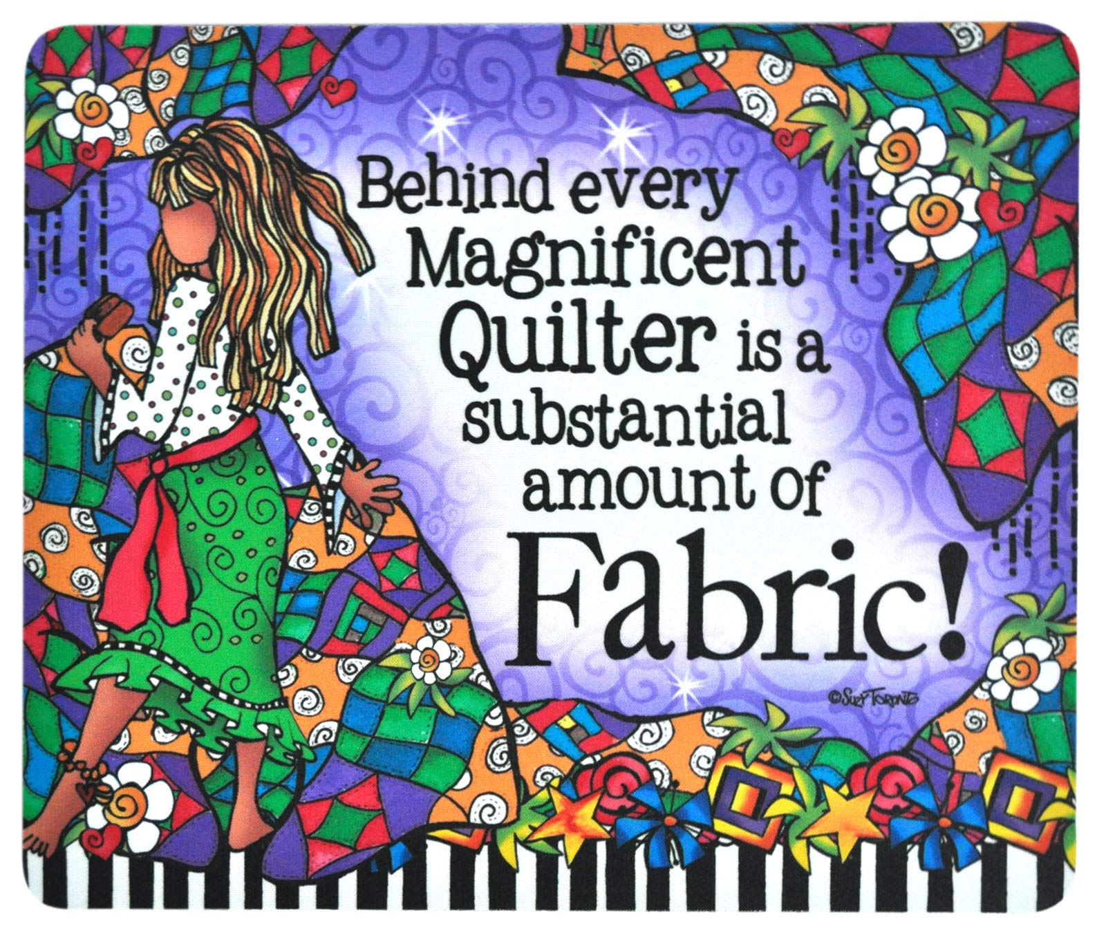 Suzy Toronto Quilted Fabric Mouse Pad - Non-Slip Desk Accessory for Office & Gaming, Perfect Gift for Computer Users & Home Office Setup