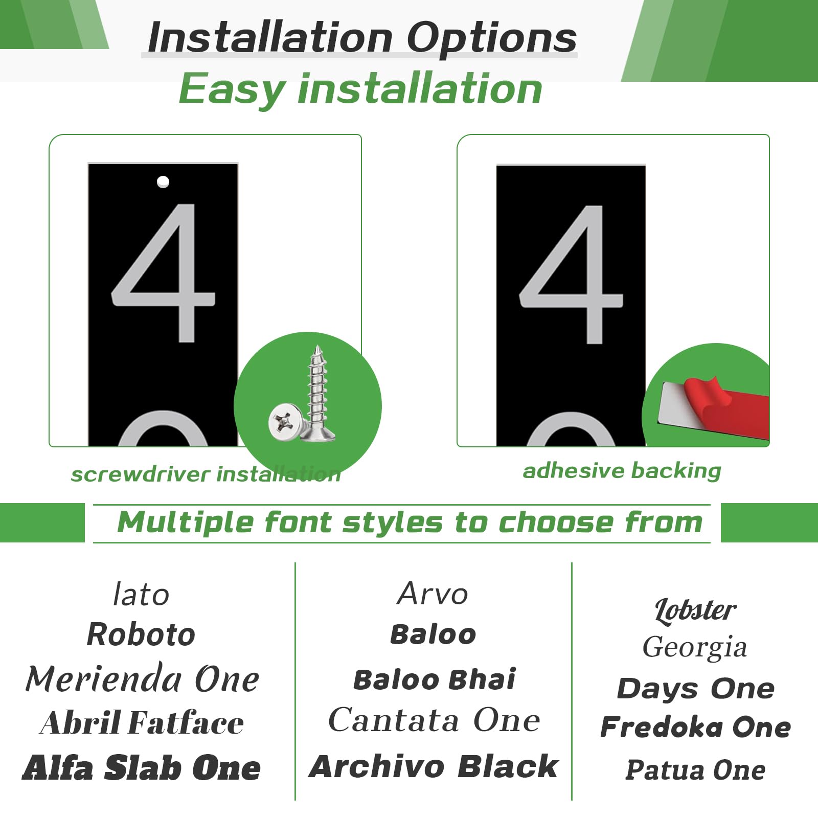 Custom Aluminum Reflective Address Plaque - Personalized Horizontal House Number Sign for Outdoor Use - Durable Mailbox, Door & Street Address Plaque for Enhanced Home Visibility & Security