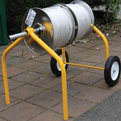 Rack-A-Tiers The E-Z Wire Spool Rack on Wheels - Heavy Duty Wire Spool Holder & Cable Dispenser for Electricians | Portable Wire Reel Caddy for Easy Wire Pulling & Storage | Ideal for Construction Sites & Electrical Workshops