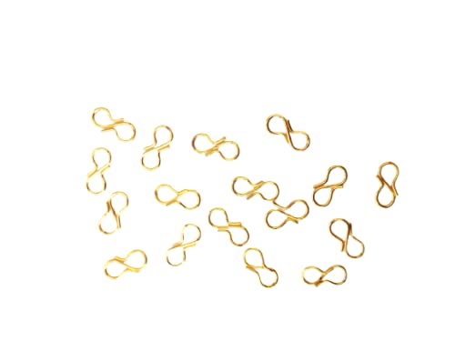 Teraiya's 200-Piece Gold Plated S Hook Necklace Clasps for Jewelry Making - DIY Necklace, Bracelet & Pendant Crafting Supplies