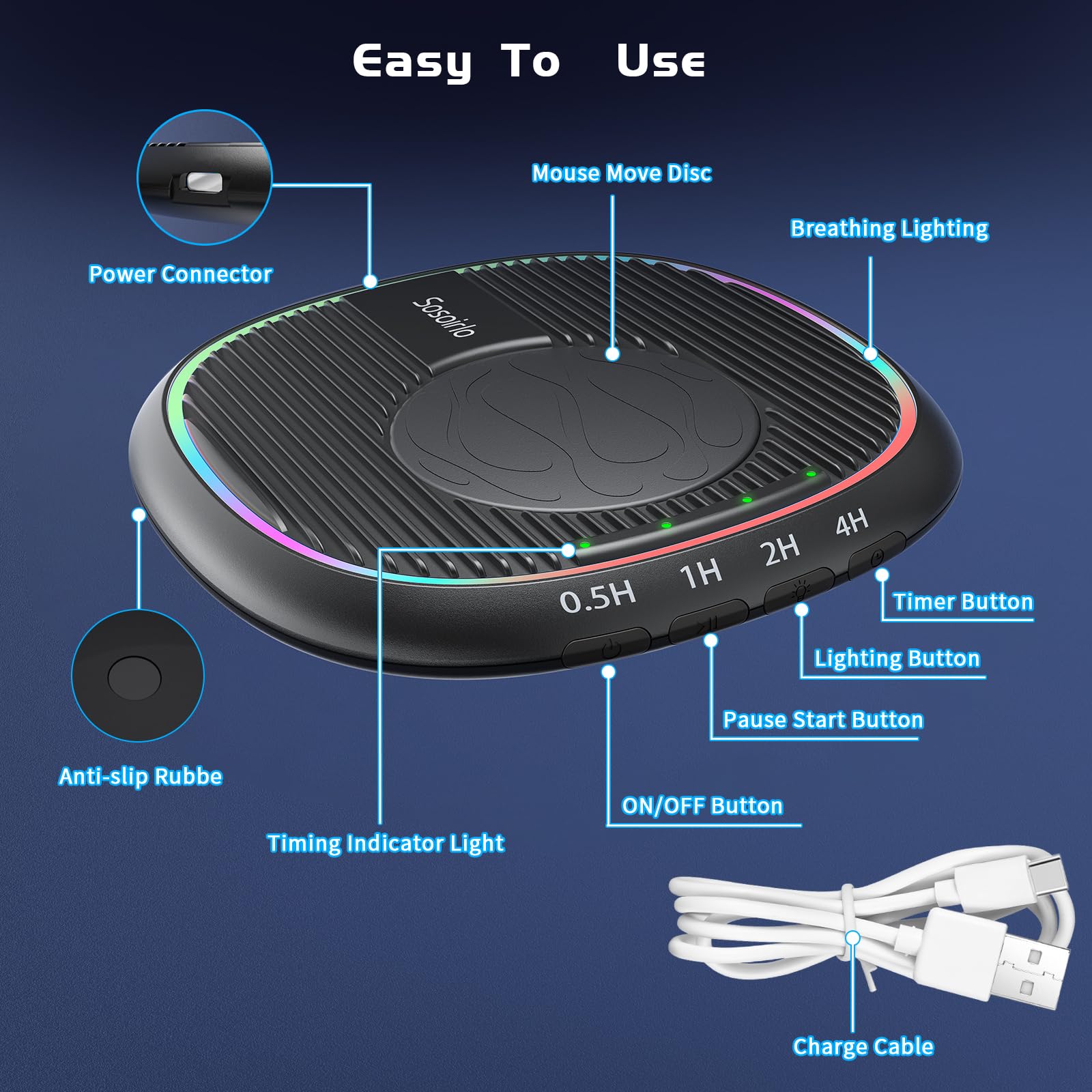 Undetectable Mouse Jiggler for Computer - Automatic Mouse Mover with Timer & ON/OFF Switch | Keep PC Awake for Work, Presentations & Remote Access | USB Mouse Wiggler Device
