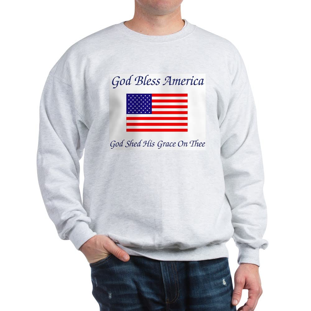 God Bless America Sweatshirt - Patriotic Pullover Hoodie for Men & Women - Comfortable Casual Wear for 4th of July, Veterans Day & American Pride Events