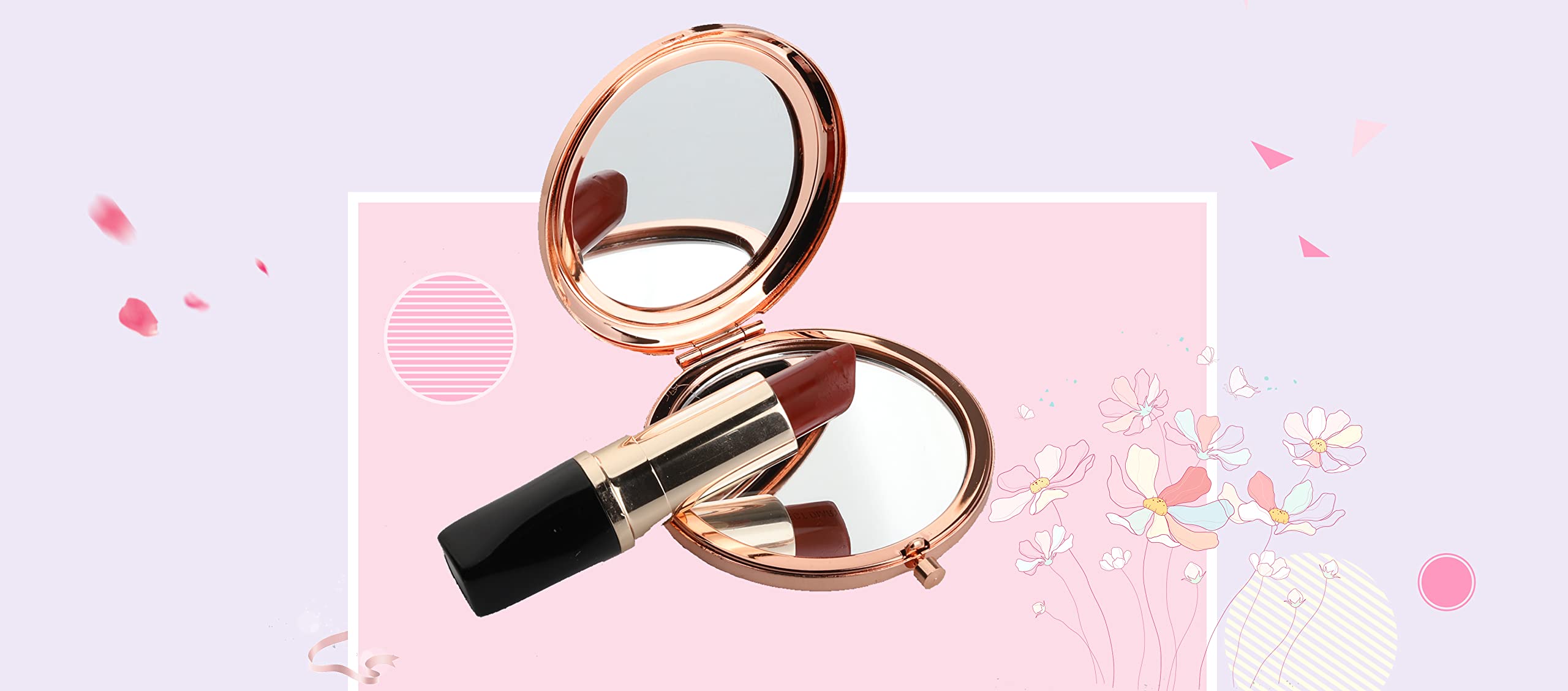 Delta Elephant Sorority Makeup Mirror - Perfect Greek Sister Gift for Travel & Touch-ups