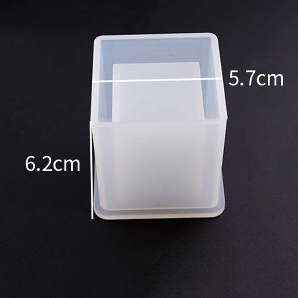 2Pcs DIY Square Resin Mold Set - Cube & Cylinder Silicone Molds for Flower Pots, Planters, Pen Holders - Perfect for Epoxy Resin Crafts, Home Decor, and Gift Making