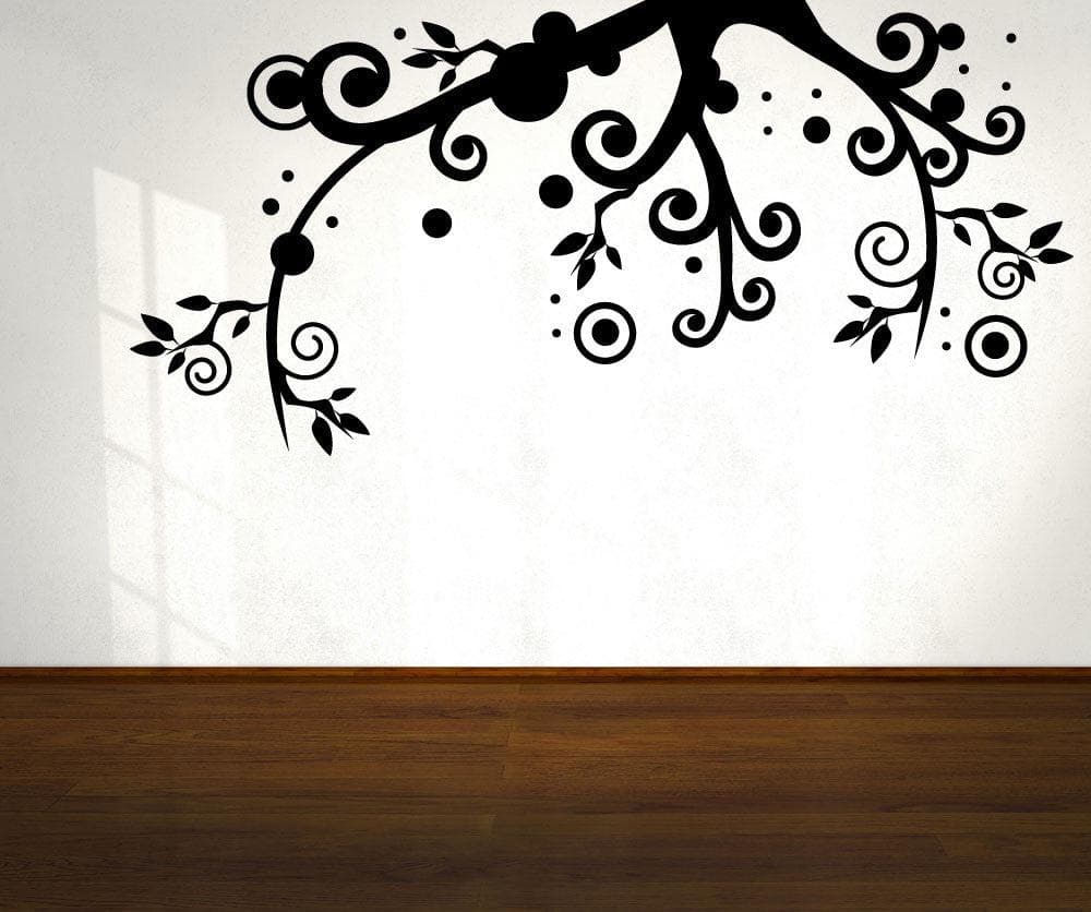 Floral Tree Branch Vinyl Wall Decal Sticker - Removable Home Decor for Living Room, Bedroom, Nursery | #OS_MG259