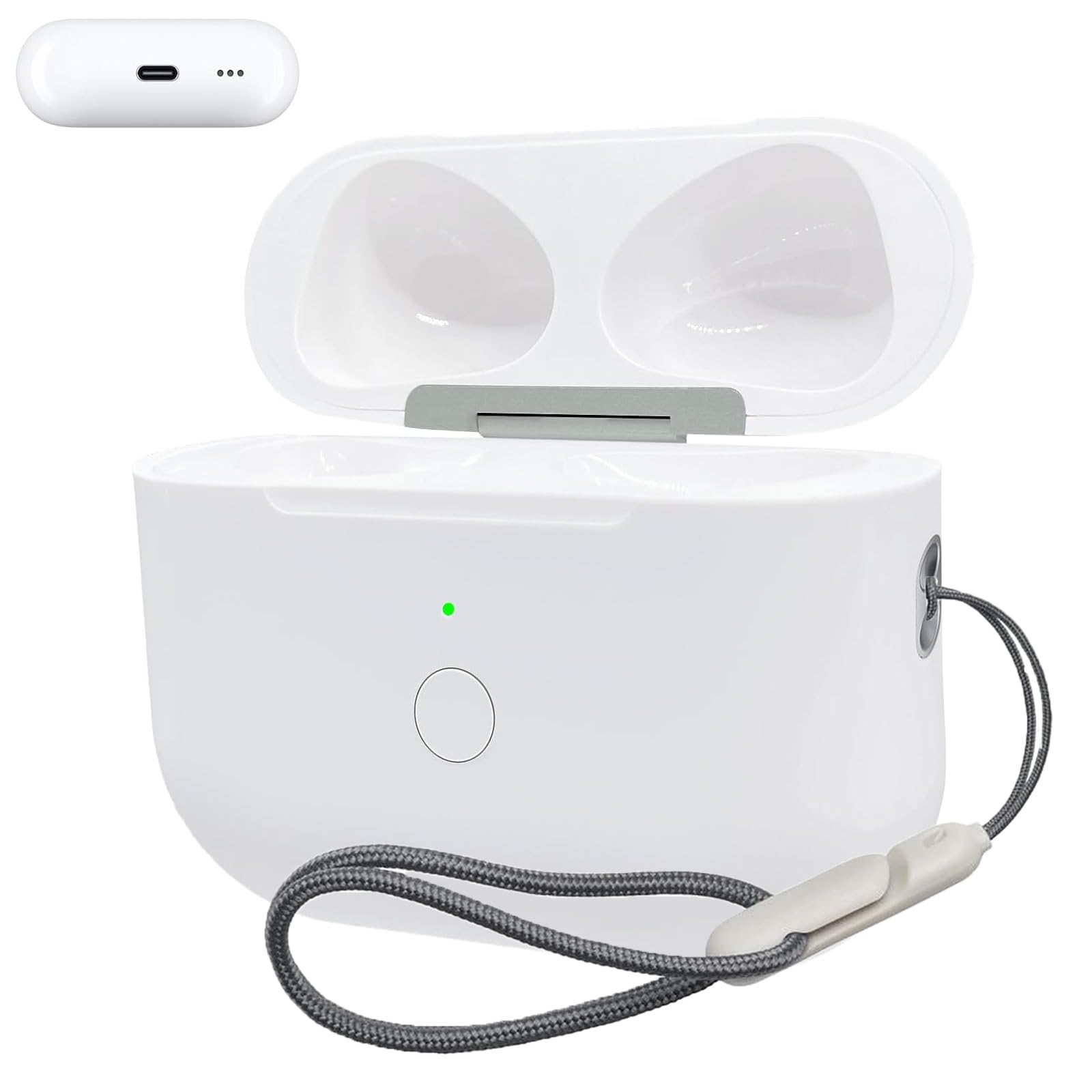 AirPods 3 Charging Case with Type-C Port - 620mAh Replacement Charging Case for AirPods 3rd Gen | Wireless & Wired Charging | Includes Safety Lanyard (USB-C) - Perfect for Travel, Gym & Daily Use
