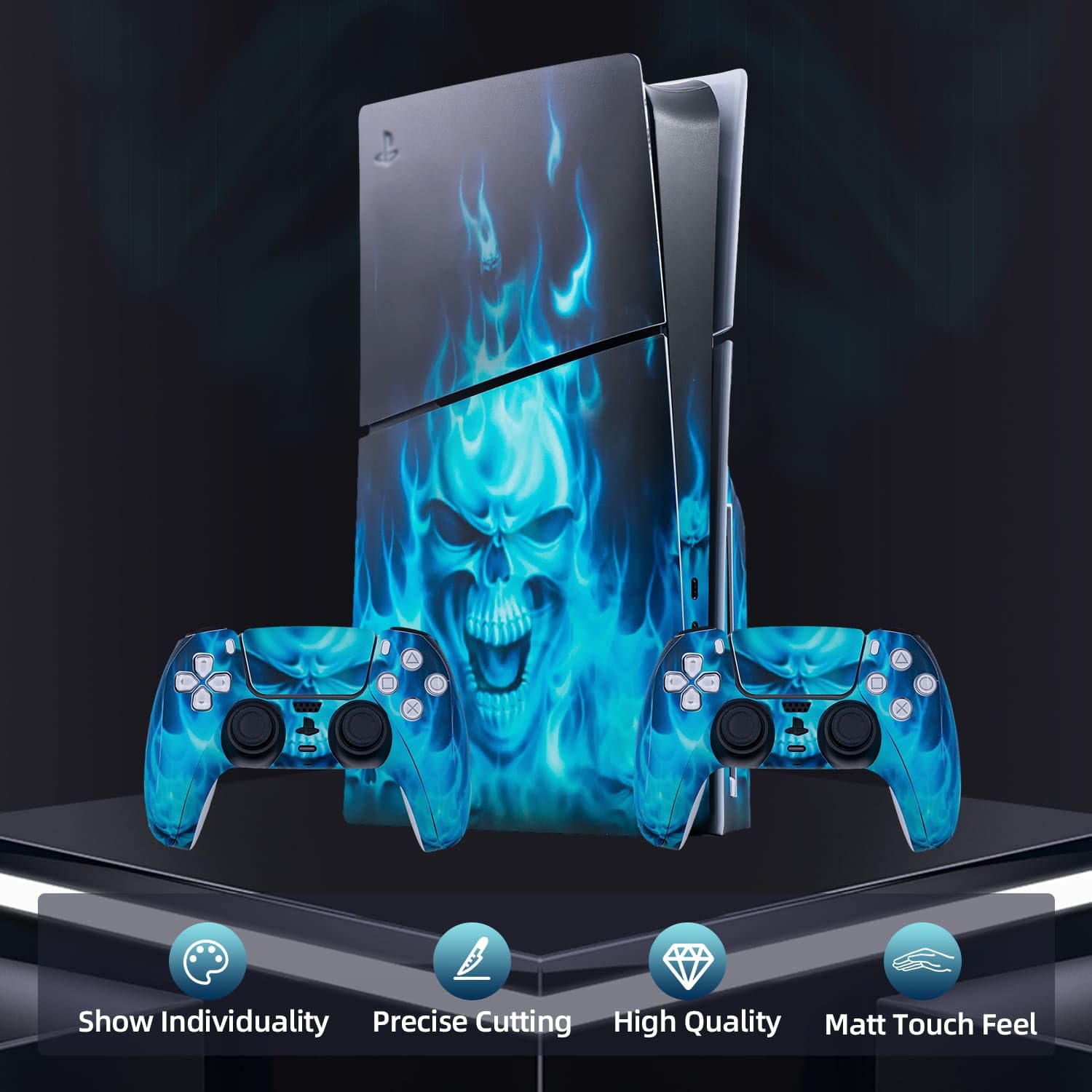 McBazel Vinyl Skin Sticker for PS5 Slim Disc Edition - Custom Decal Wrap, Protective Cover (Not Compatible with PS5/PS5 Pro) | Gaming Console Decoration & Personalization Accessory