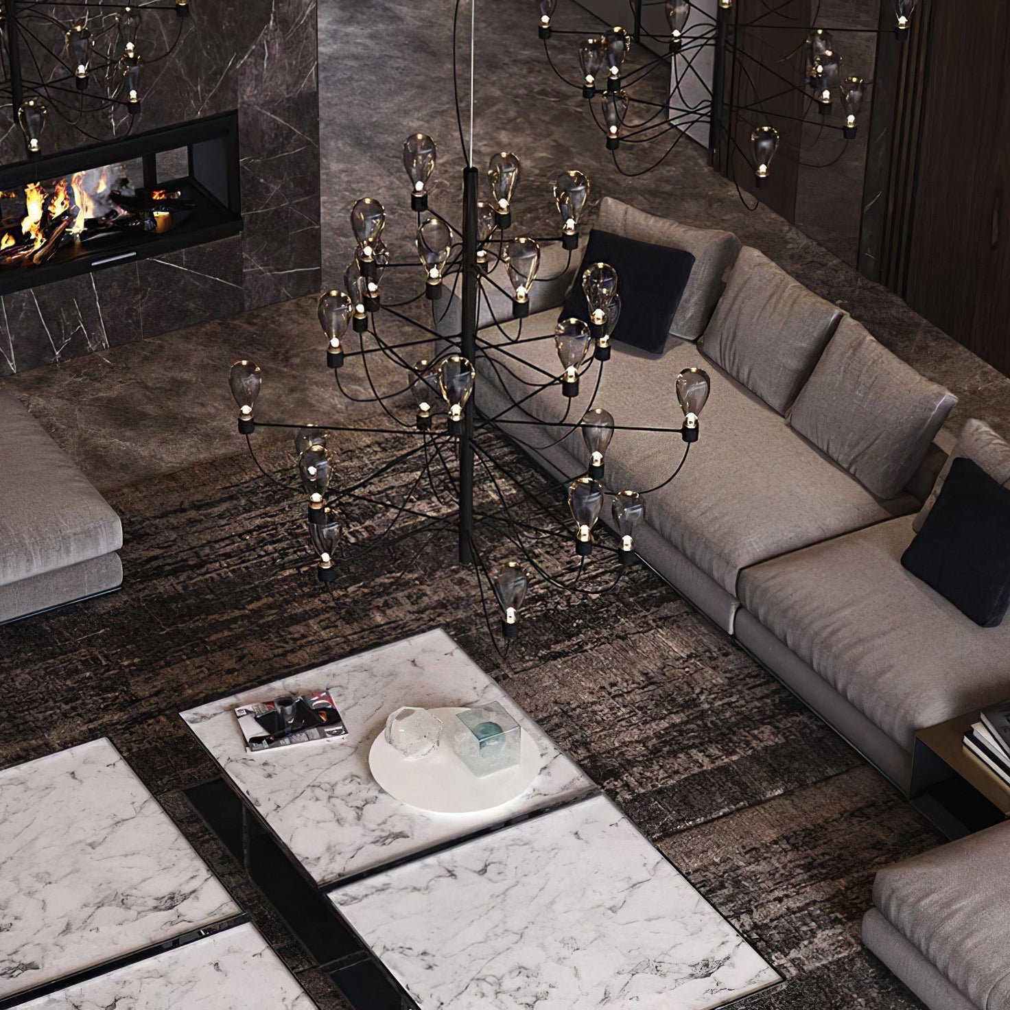 Elegant Crystal Chandelier - Modern Luxury Ceiling Light Fixture for Dining Room, Living Room & Bedroom | Perfect for Home Decor & Wedding Venues