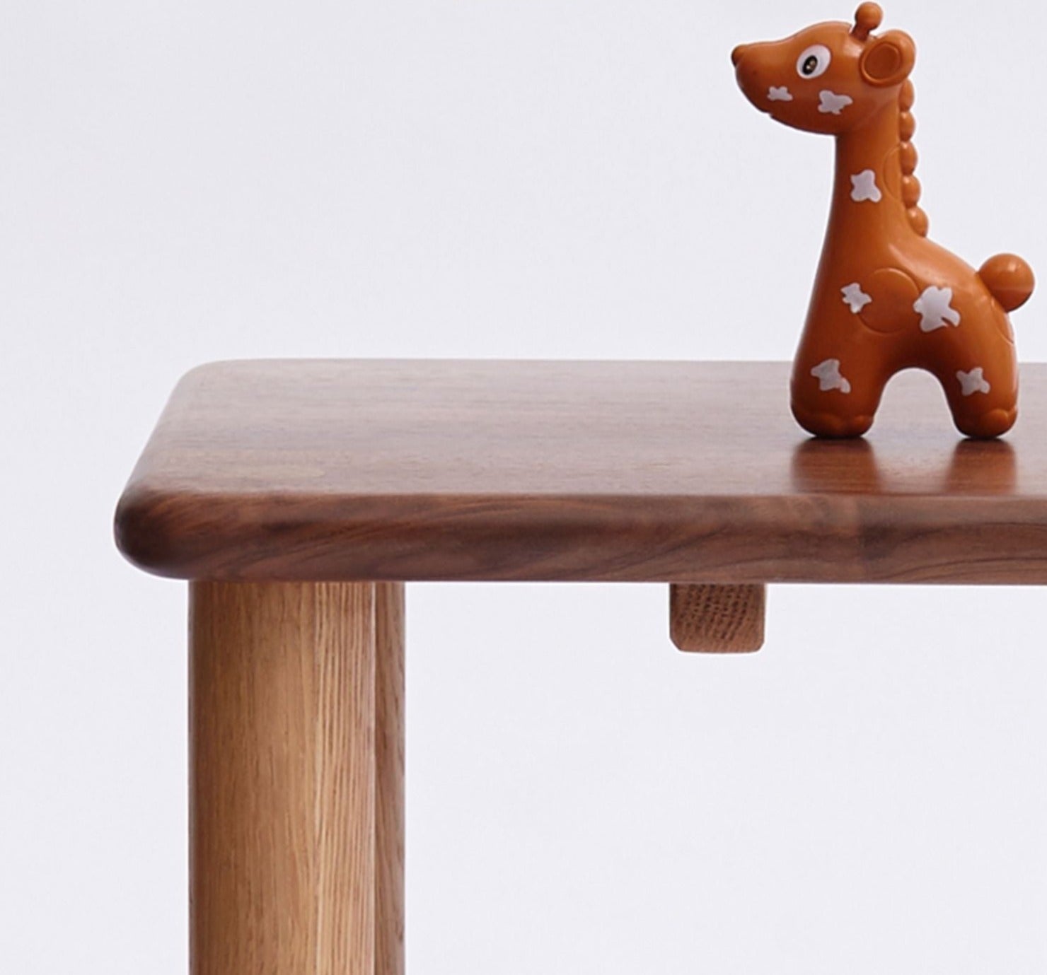 Solid Oak & Black Walnut Kids Small Stool - Durable Wooden Step Stool for Children - Perfect for Bathroom, Kitchen, and Playroom Use